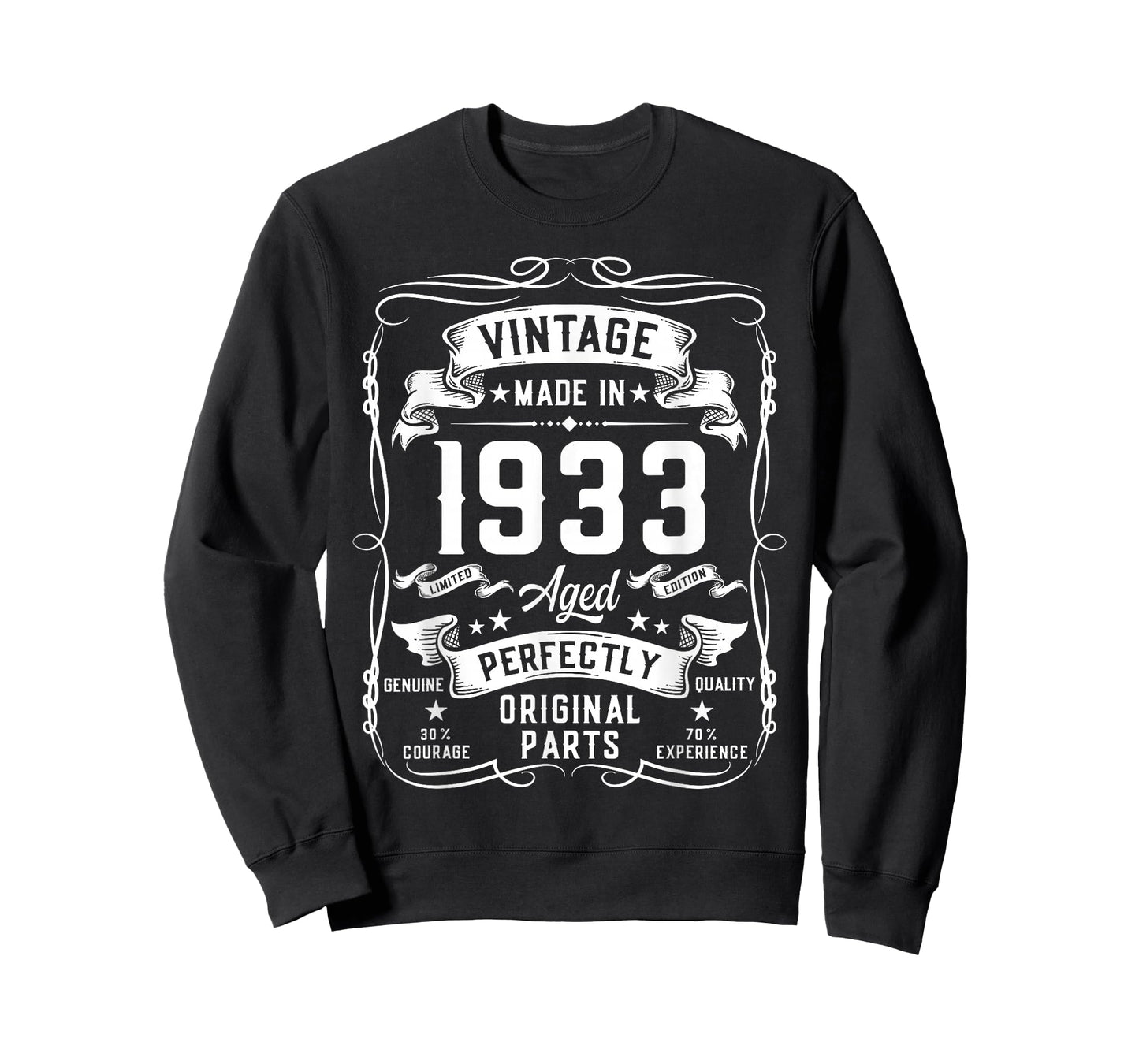 Vintage 1933 93yr 93rd Birthday Gifts for Men 93 Years Old T-Shirt