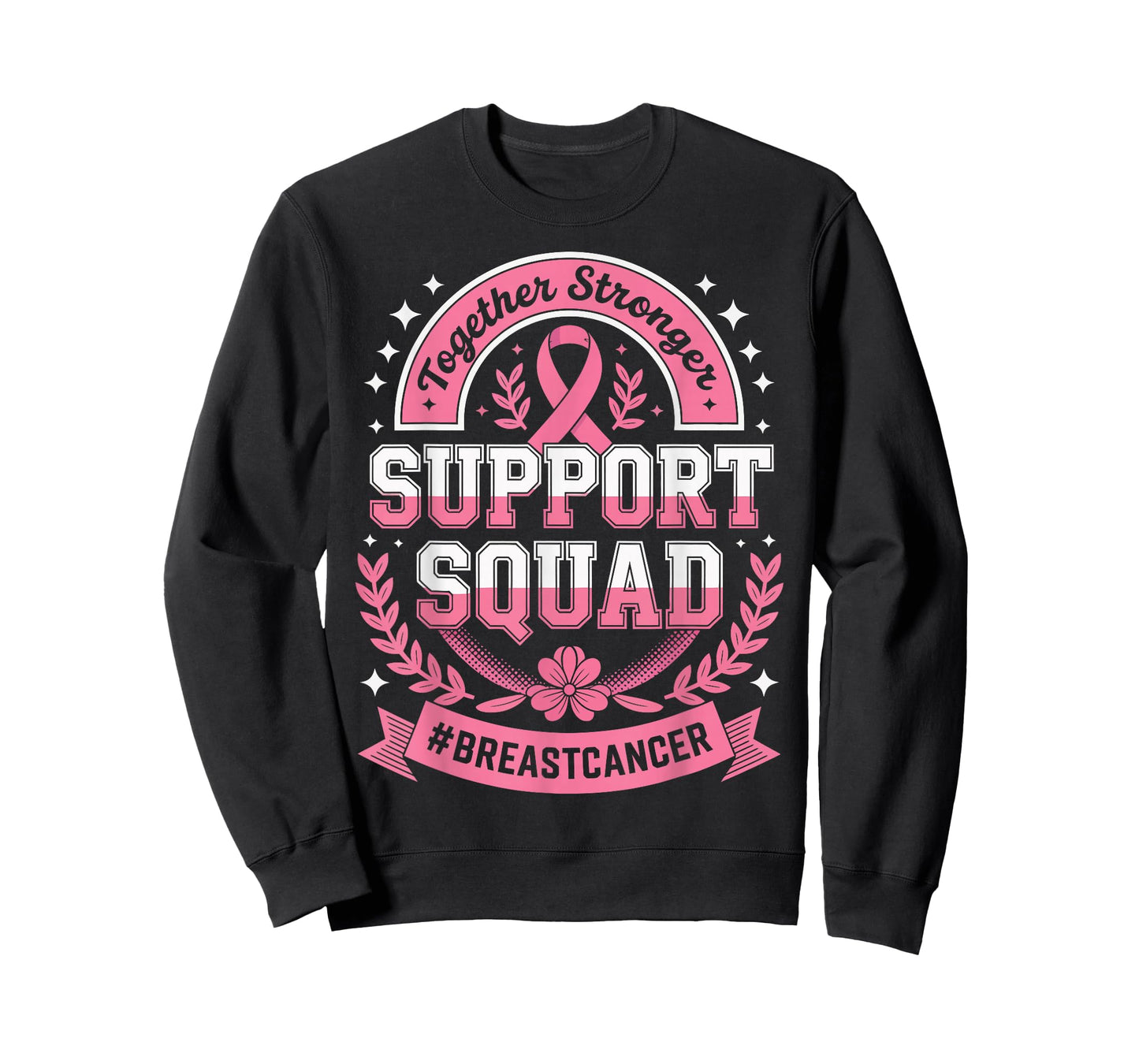 Support Squad Breast Cancer Awareness Month Pink Ribbon T-Shirt