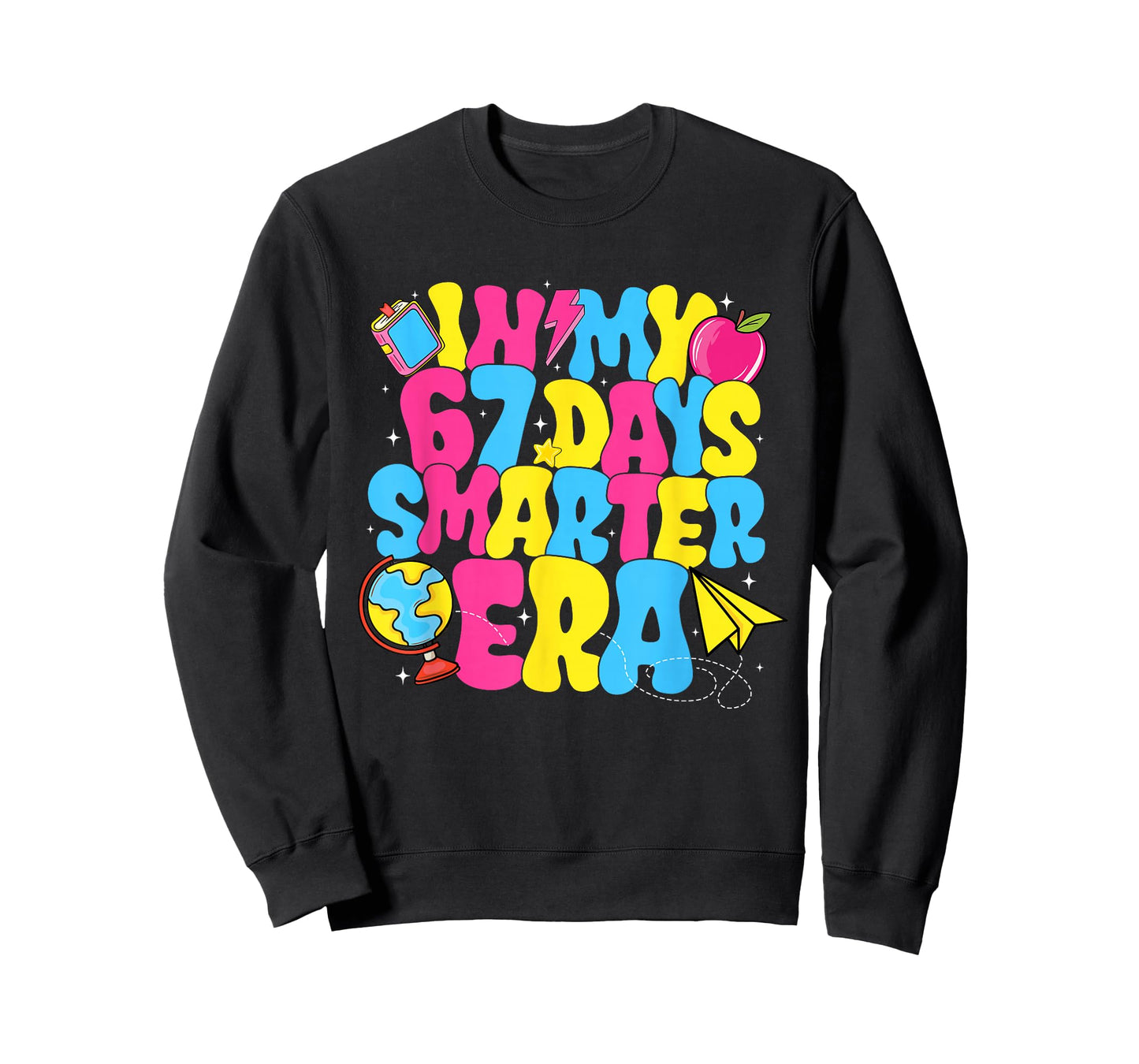 in My 67 Days Smarter Era Groovy 67th Day of School Teacher T-Shirt