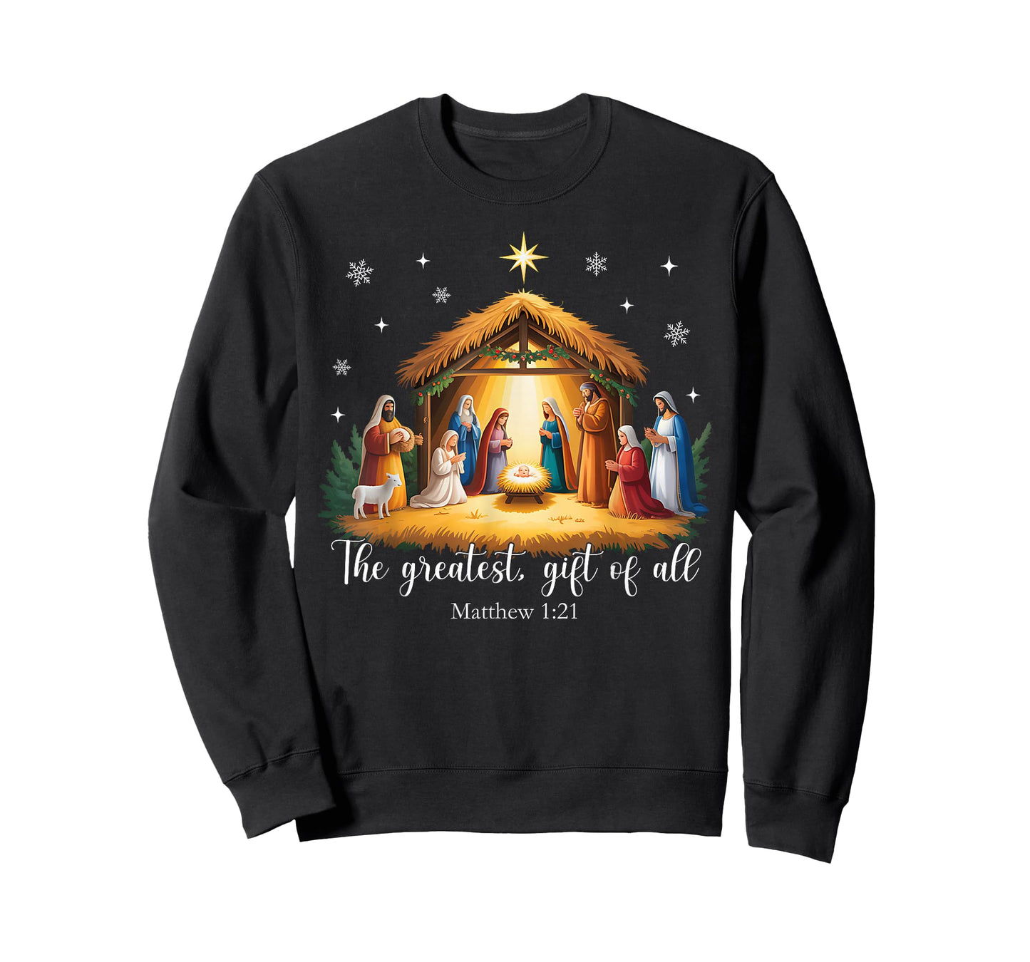 The Greatest Gift for All Christmas Nativity Jesus Christian T-Shirt
