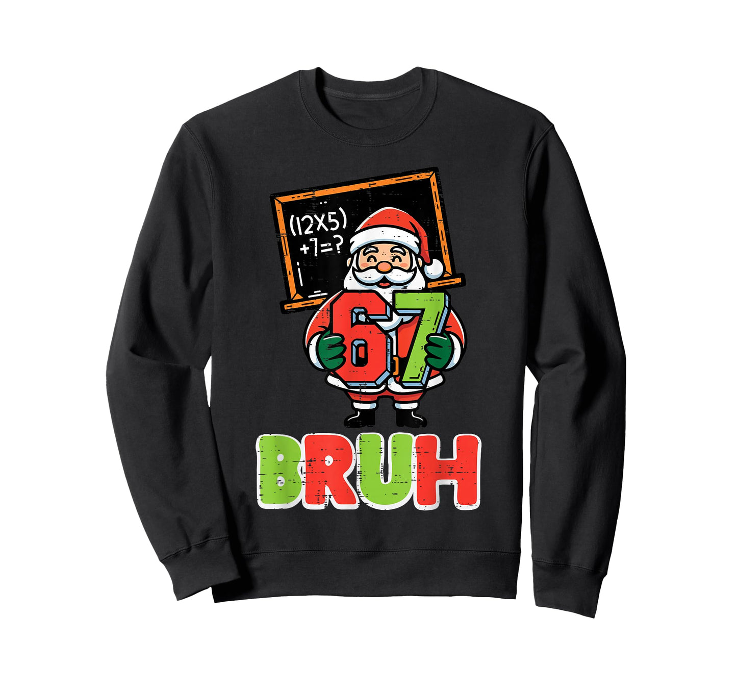 67 Bruh Santa Funny Christmas 6 7 Meme Xmas Boys Kids Youth T-Shirt