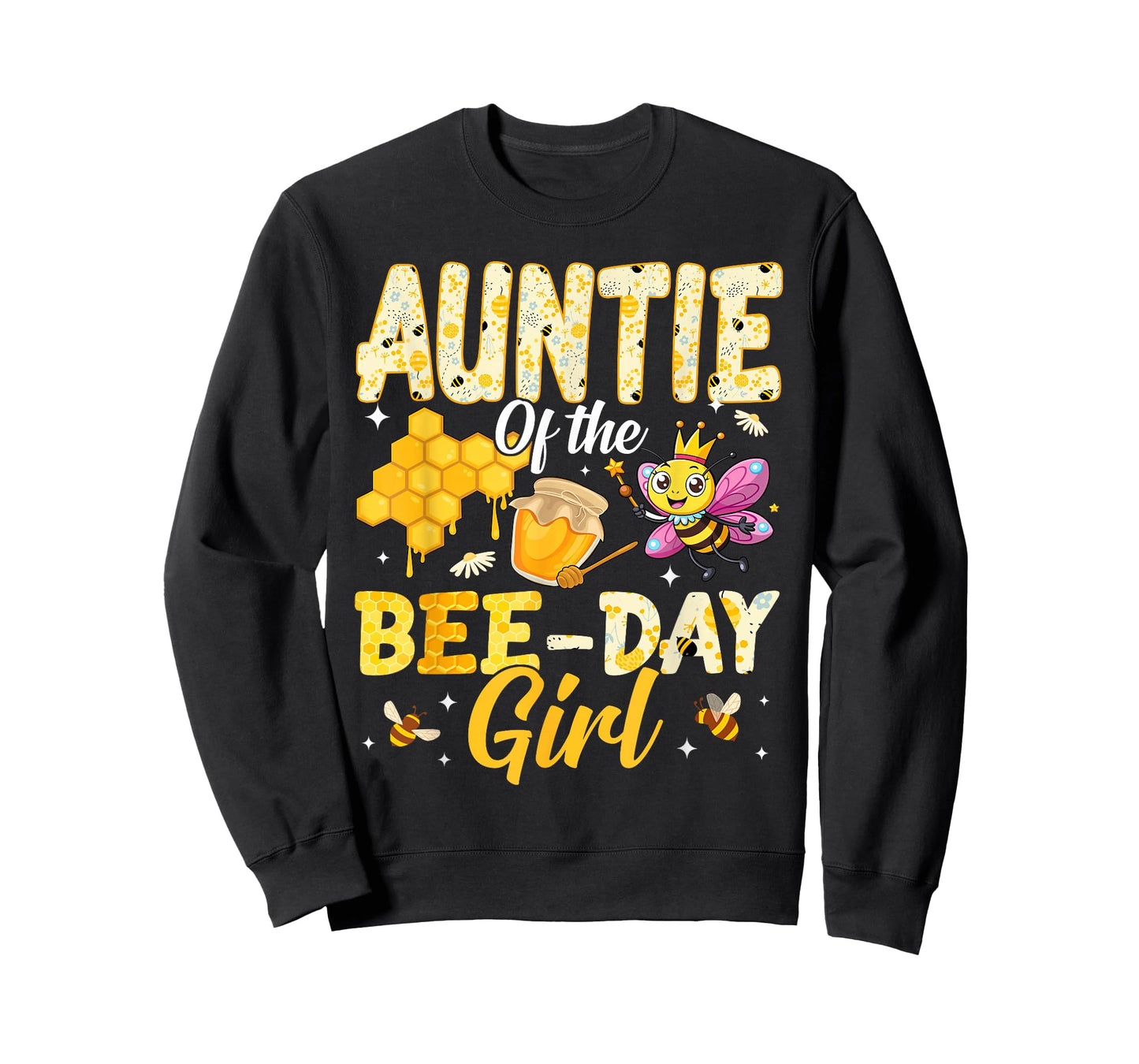 Auntie of The Bee Day Girl Birthday Family Matching Party T-Shirt