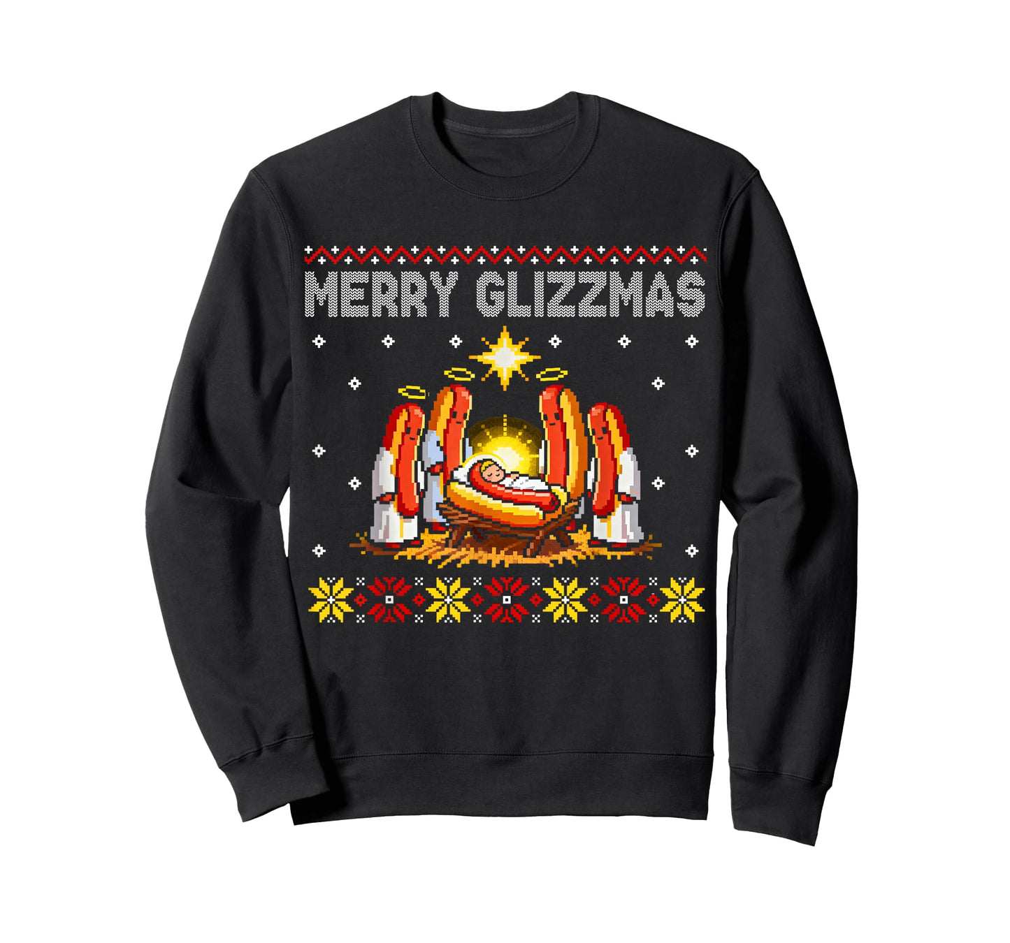 Merry Glizzmas Ugly Christmas Sweater Hot Dogs Xmas Family T-Shirt