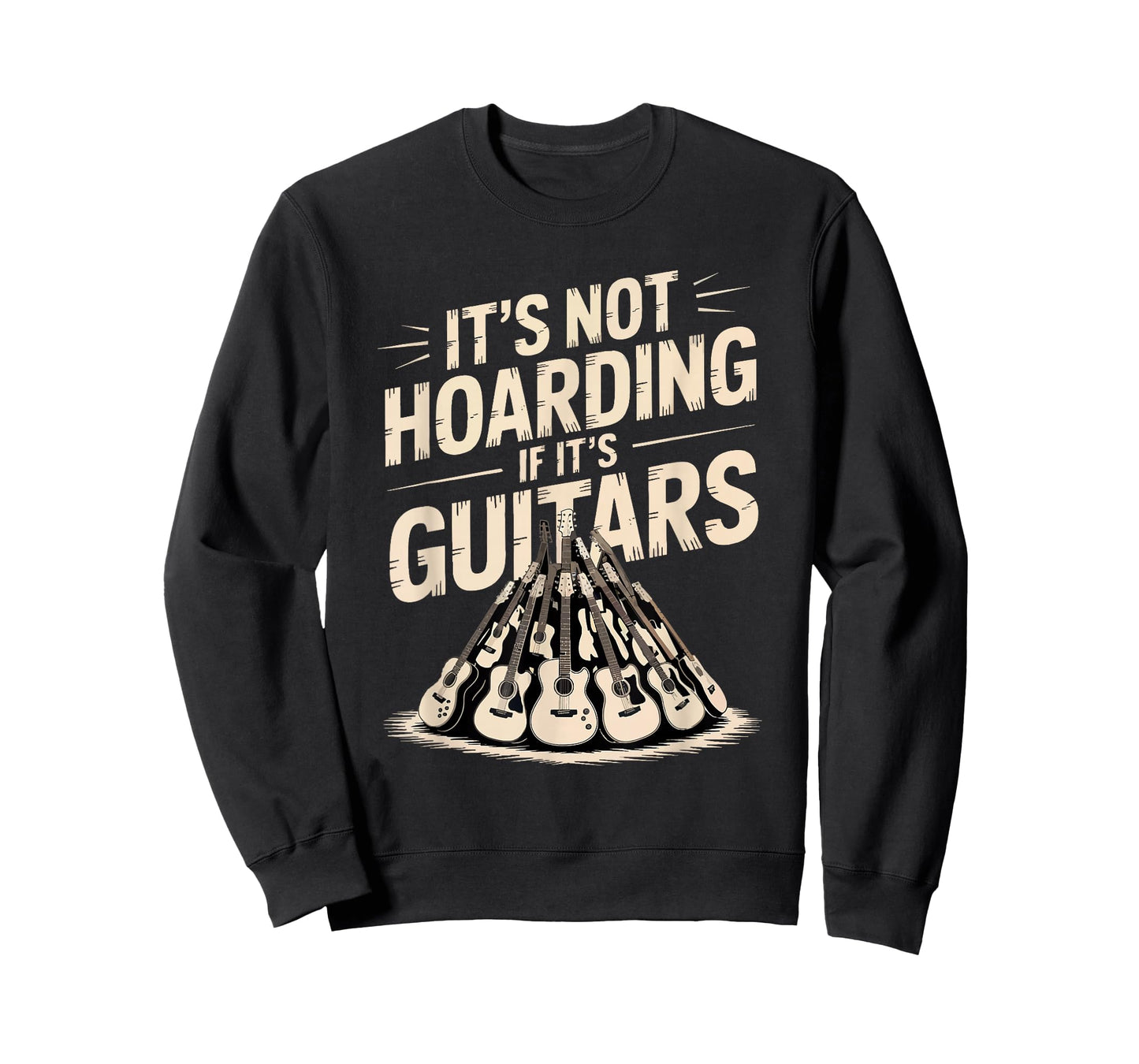 Bass Guitar Acoustic Guitar Player It's Not Hoarding Guitars T-Shirt
