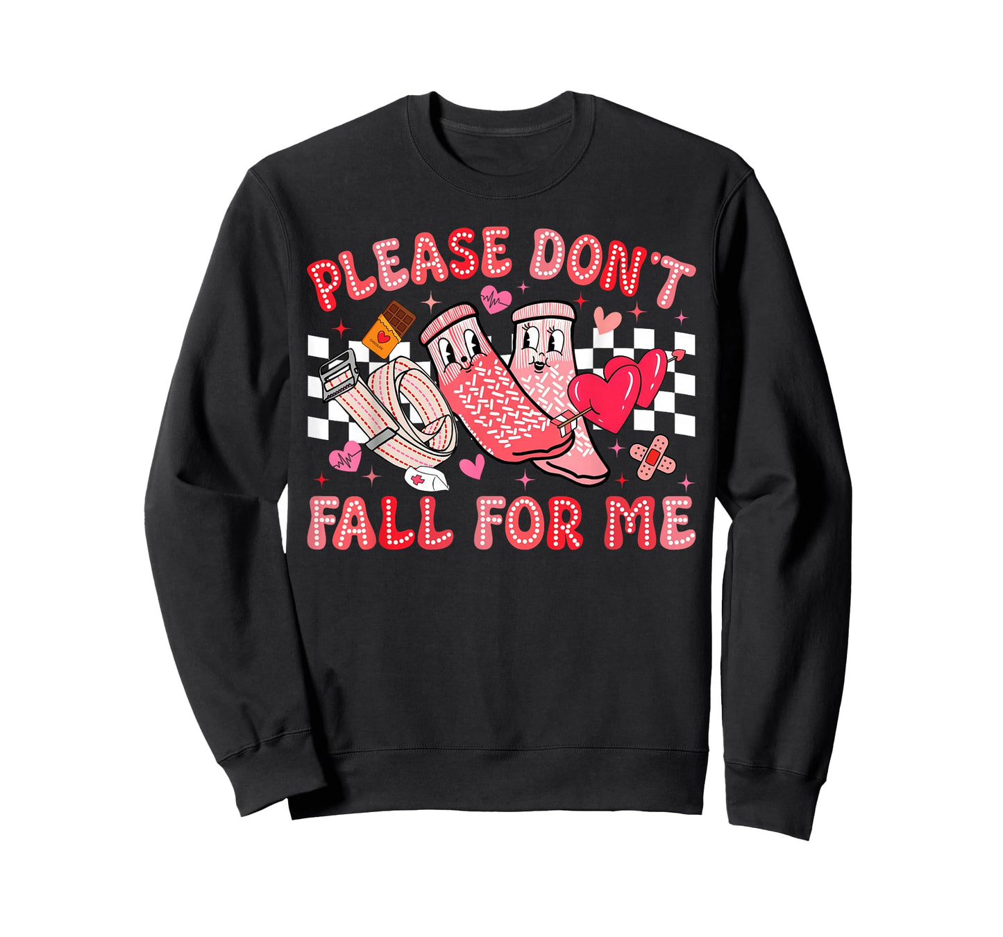 Funny Valentine Nurse Please Don't Fall for Me RN PCT CNA T-Shirt