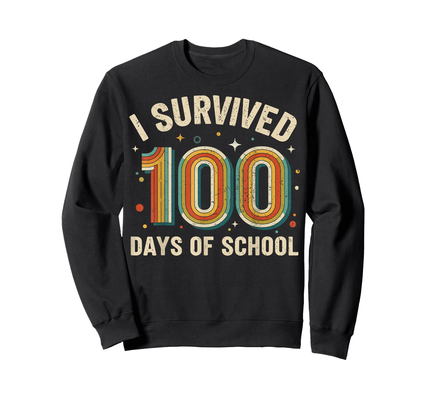 Vintage I Survived 100 Days of School Students Teachers T-Shirt