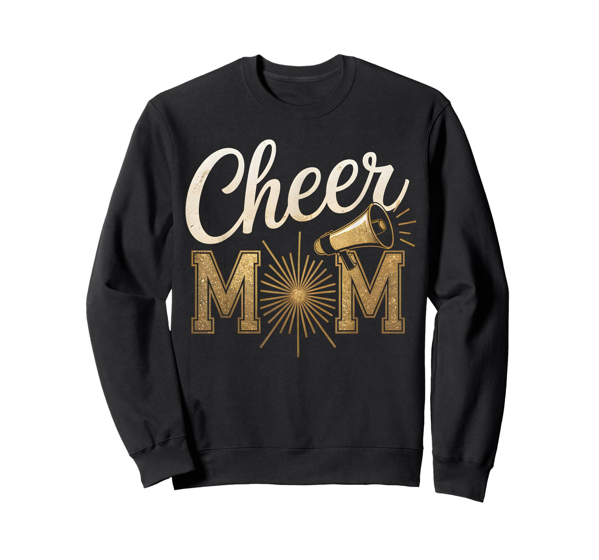 Cheer Gold Cheerleader Cheerleading Mom Game Day Design T-Shirt