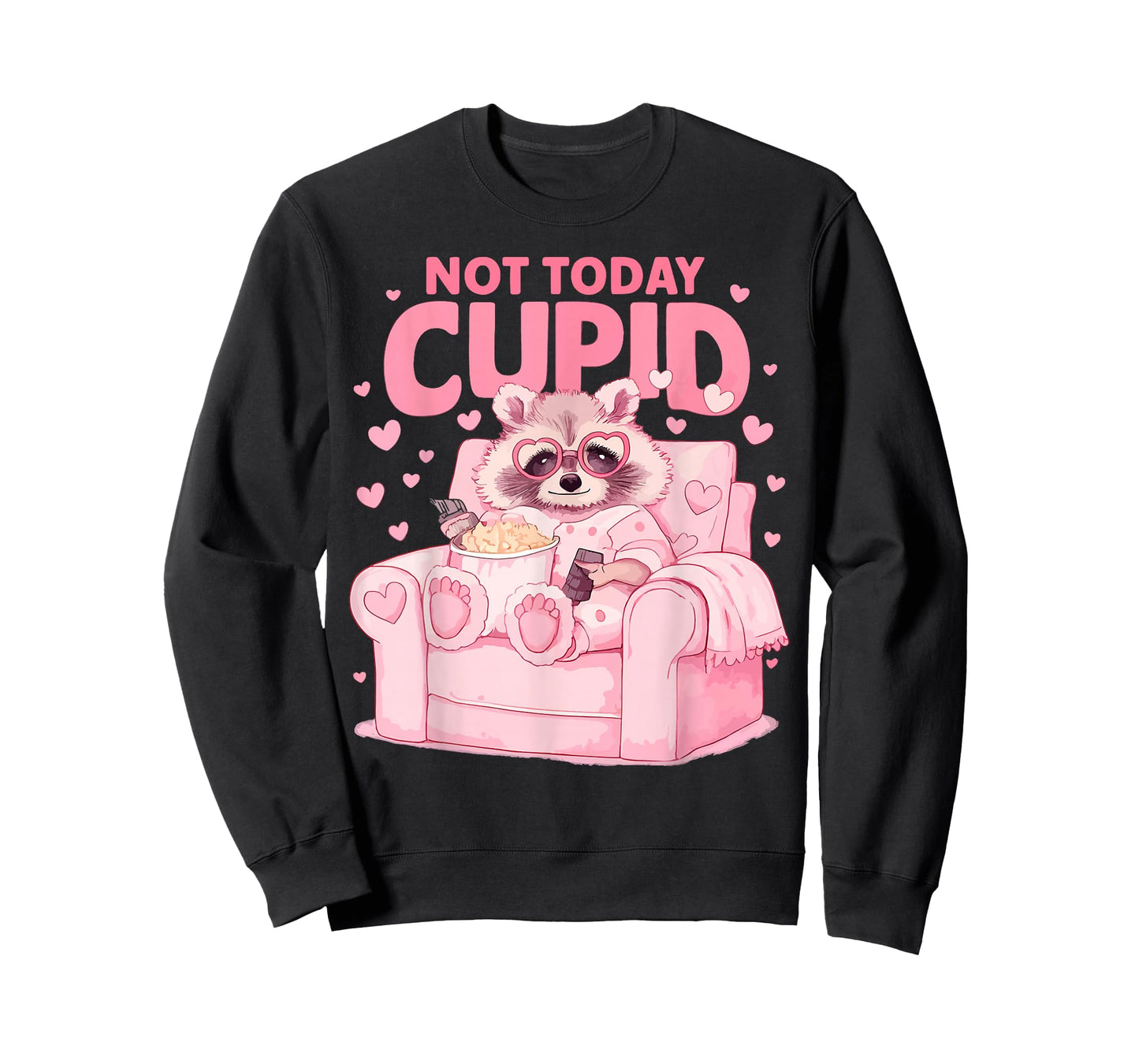 Anti Valentines Day Not Today Cupid Funny Humor Women Men T-Shirt