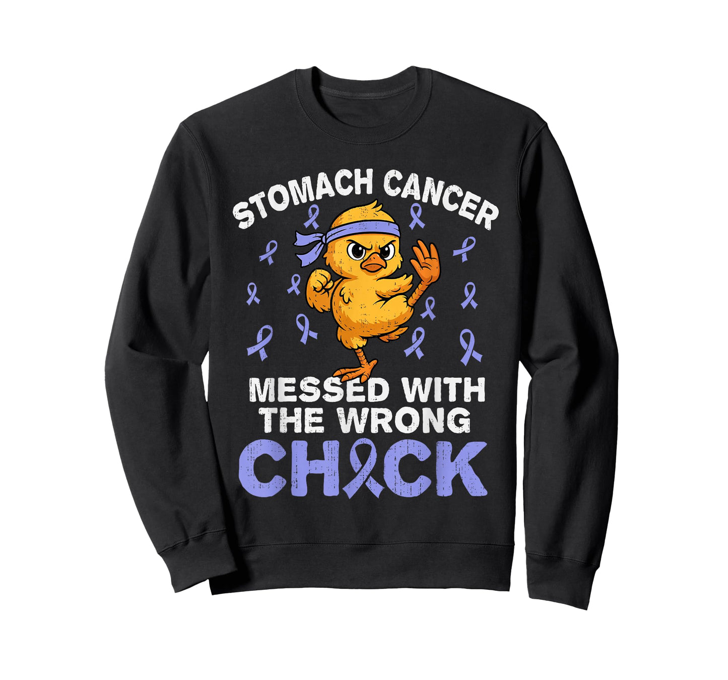 Funny Stomach Cancer Awareness Ribbon Periwinkle Blue T-Shirt