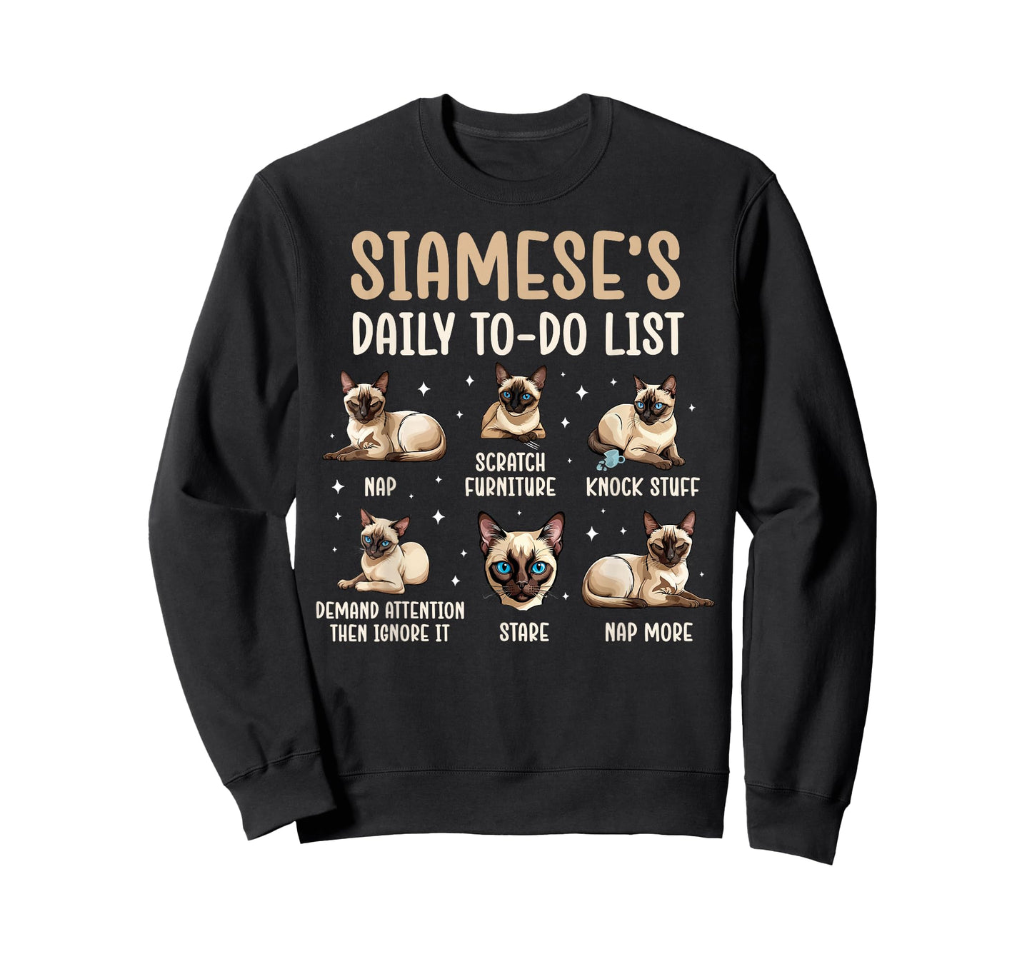 Siamese's Daily to Do List Siamese Owner Siamese Cat Lover T-Shirt