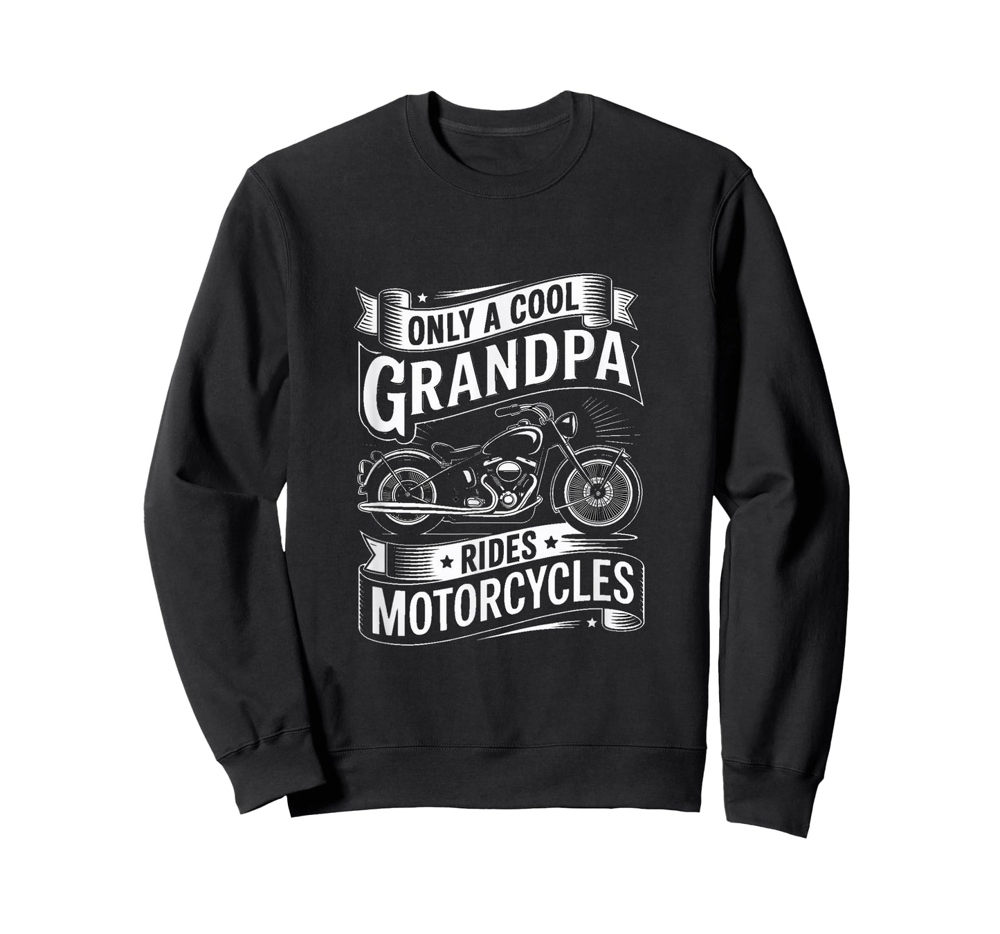 Only A Cool Grandpa Rides Motorcycles Biker T-Shirt