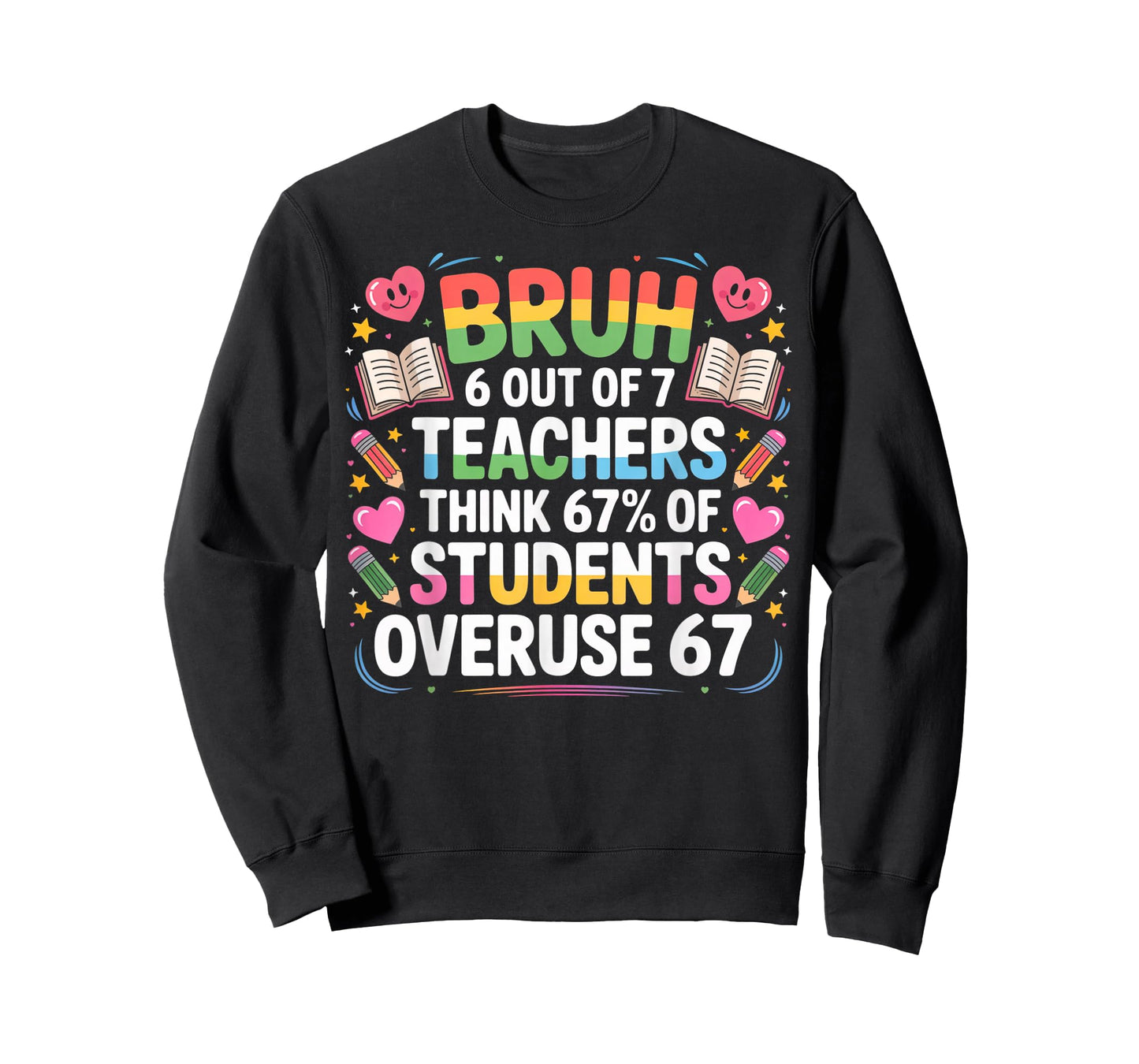6 Out of 7 Teachers Think 67% of Students Overuse 67 Meme T-Shirt