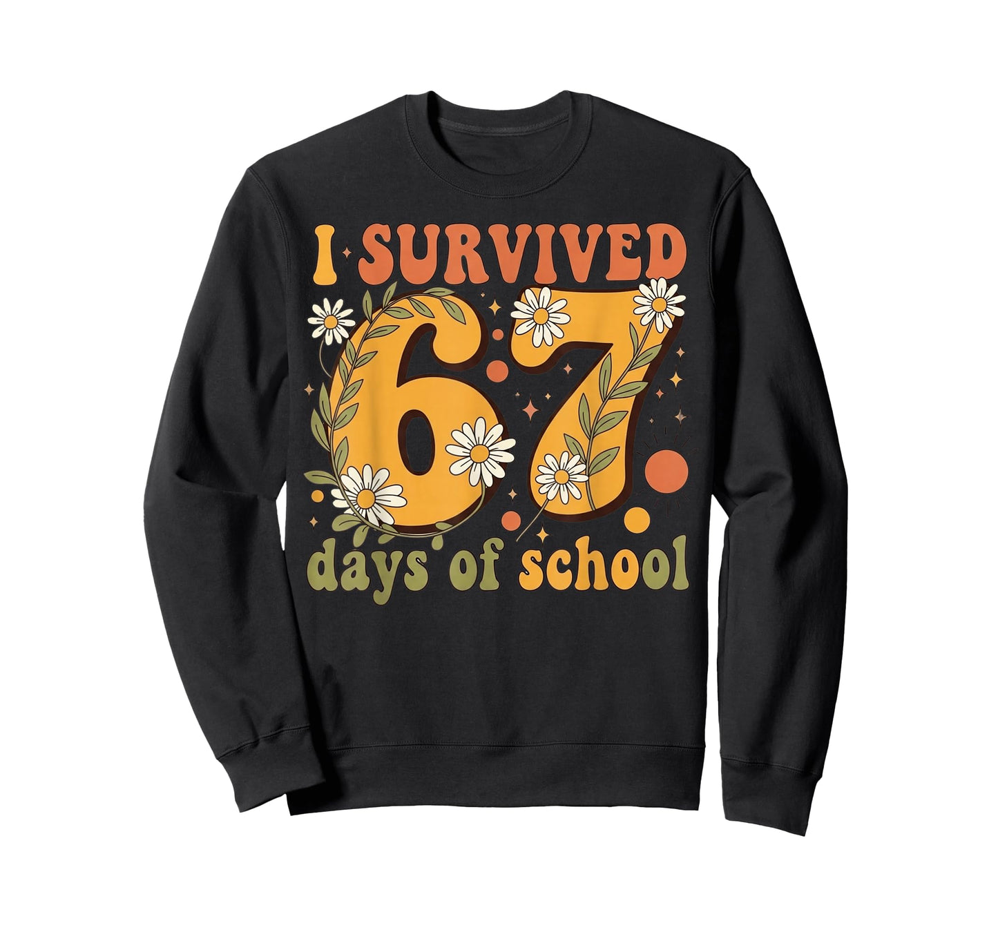I Survived 67 Days of School Teachers Students Retro T-Shirt