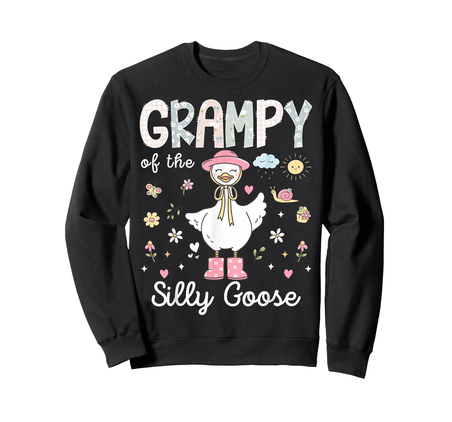 Grampy of The Silly Goose 1st Birthday Girl Family Matching T-Shirt