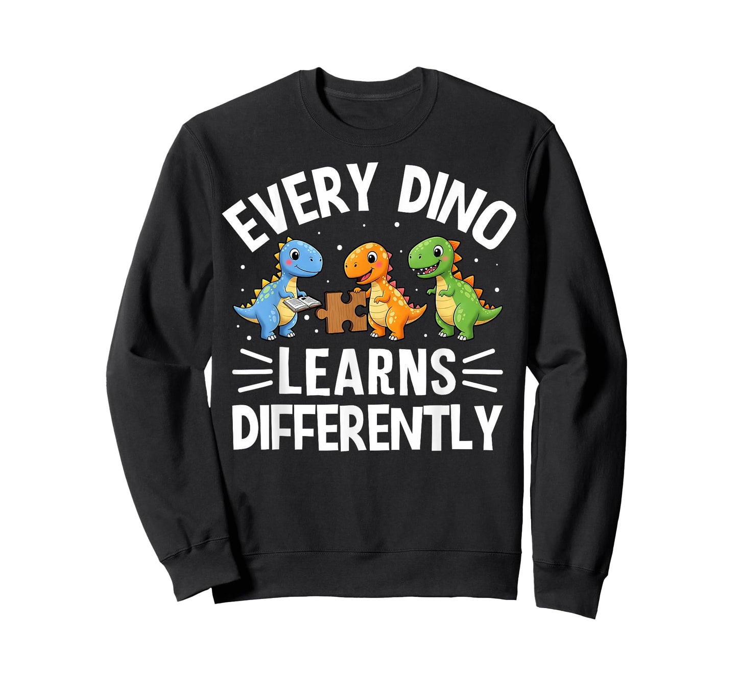 Every Dino Learns Differently Inclusive Classroom Teacher T-Shirt