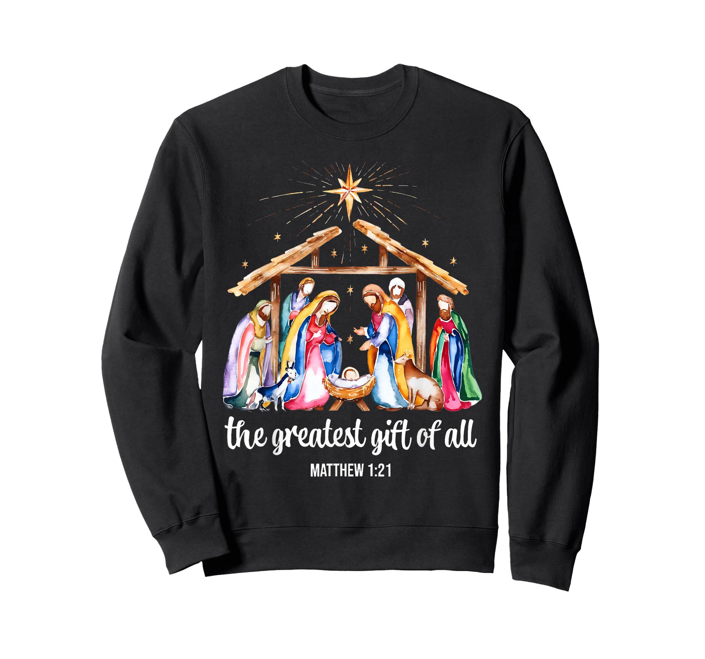 The Greatest Gift of All Christmas Nativity Jesus Christian T-Shirt