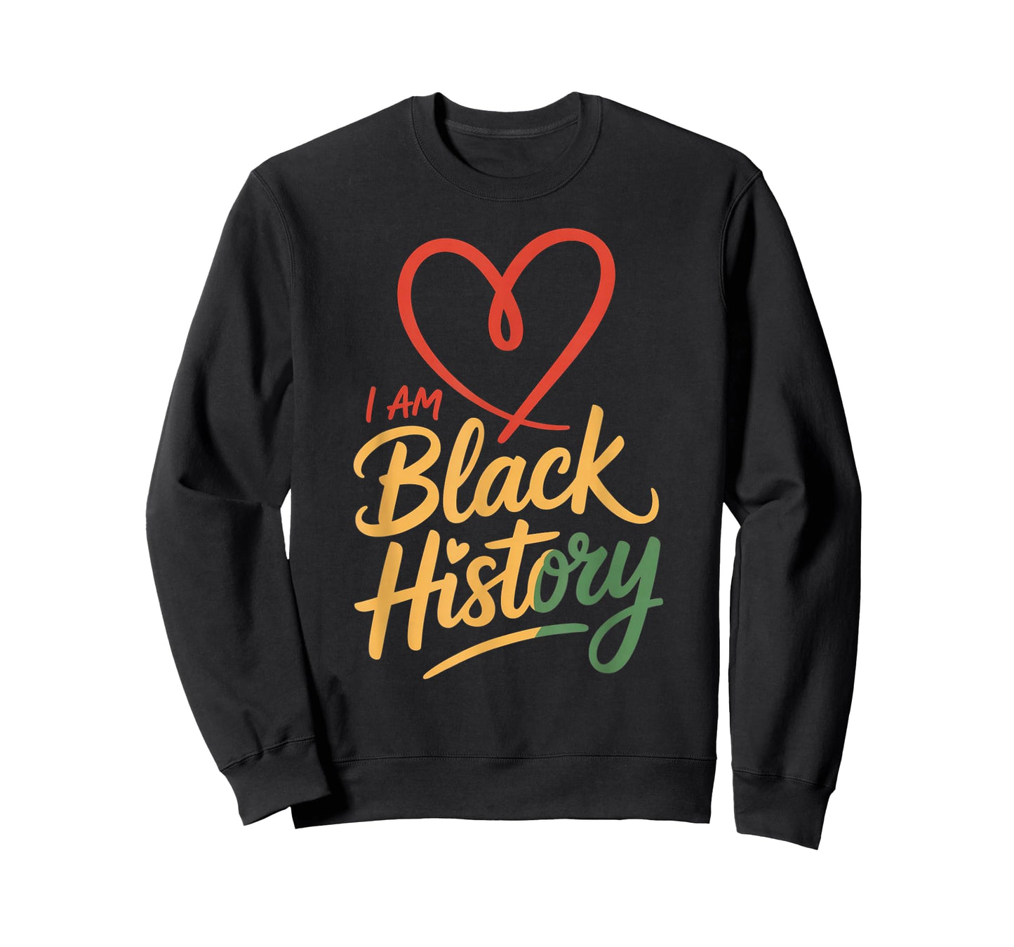 I Am Black History Heart Month Pride Men Women T-Shirt