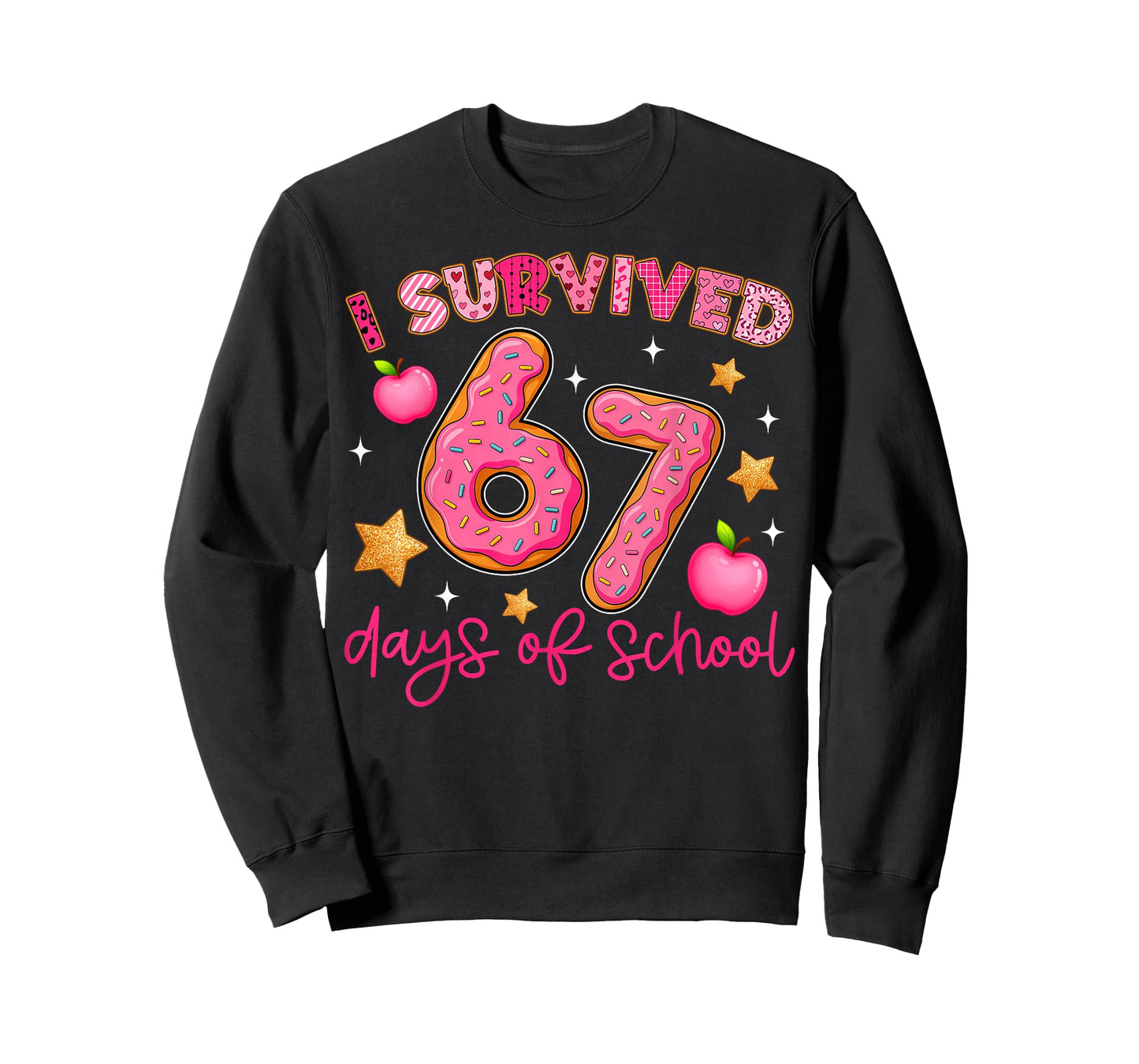 I Survived 67 Days of School Funny 67 Teachers Students Meme T-Shirt