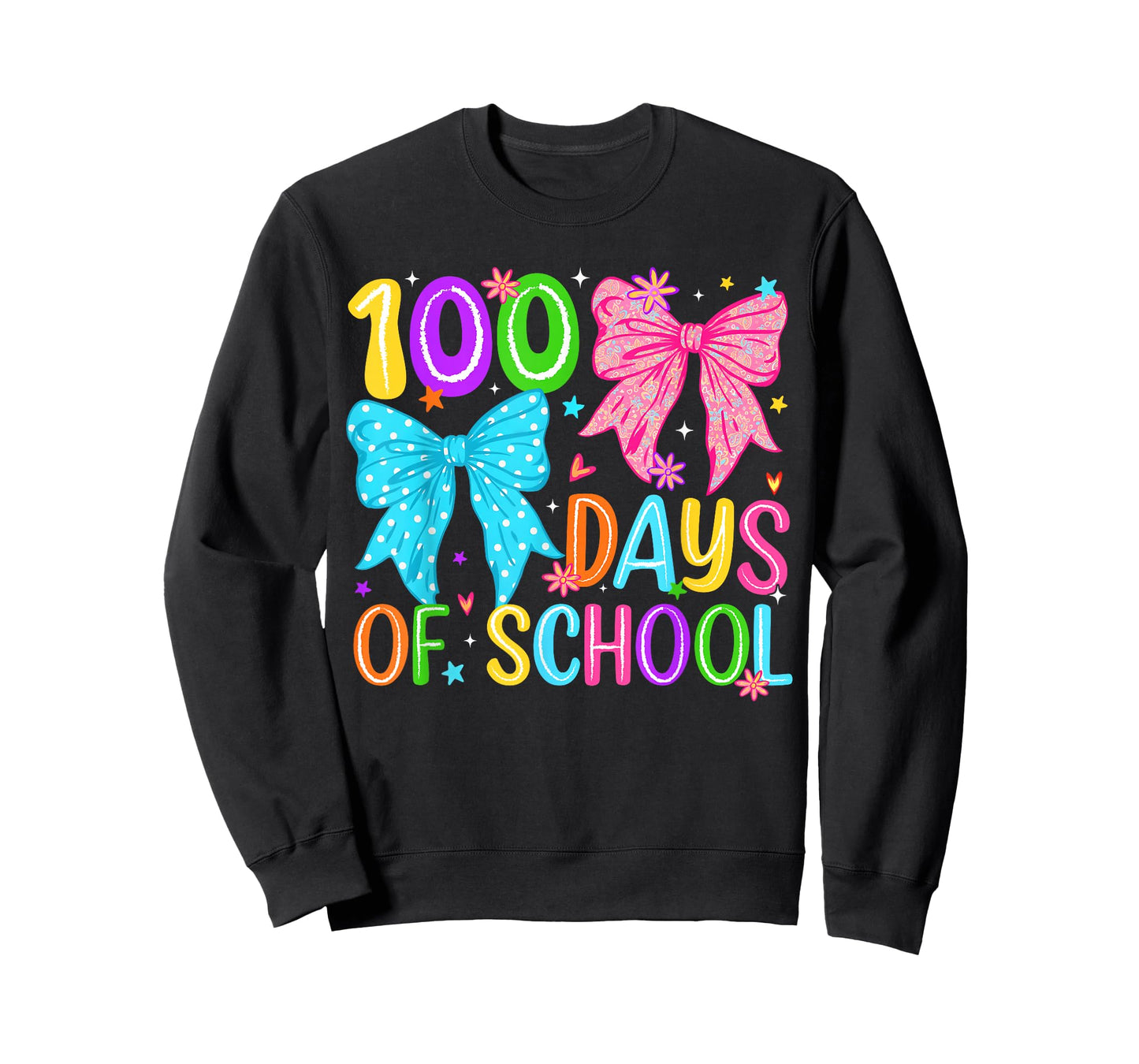 100th Day of School 100 Days Coquette Bow Teacher Girl Women T-Shirt