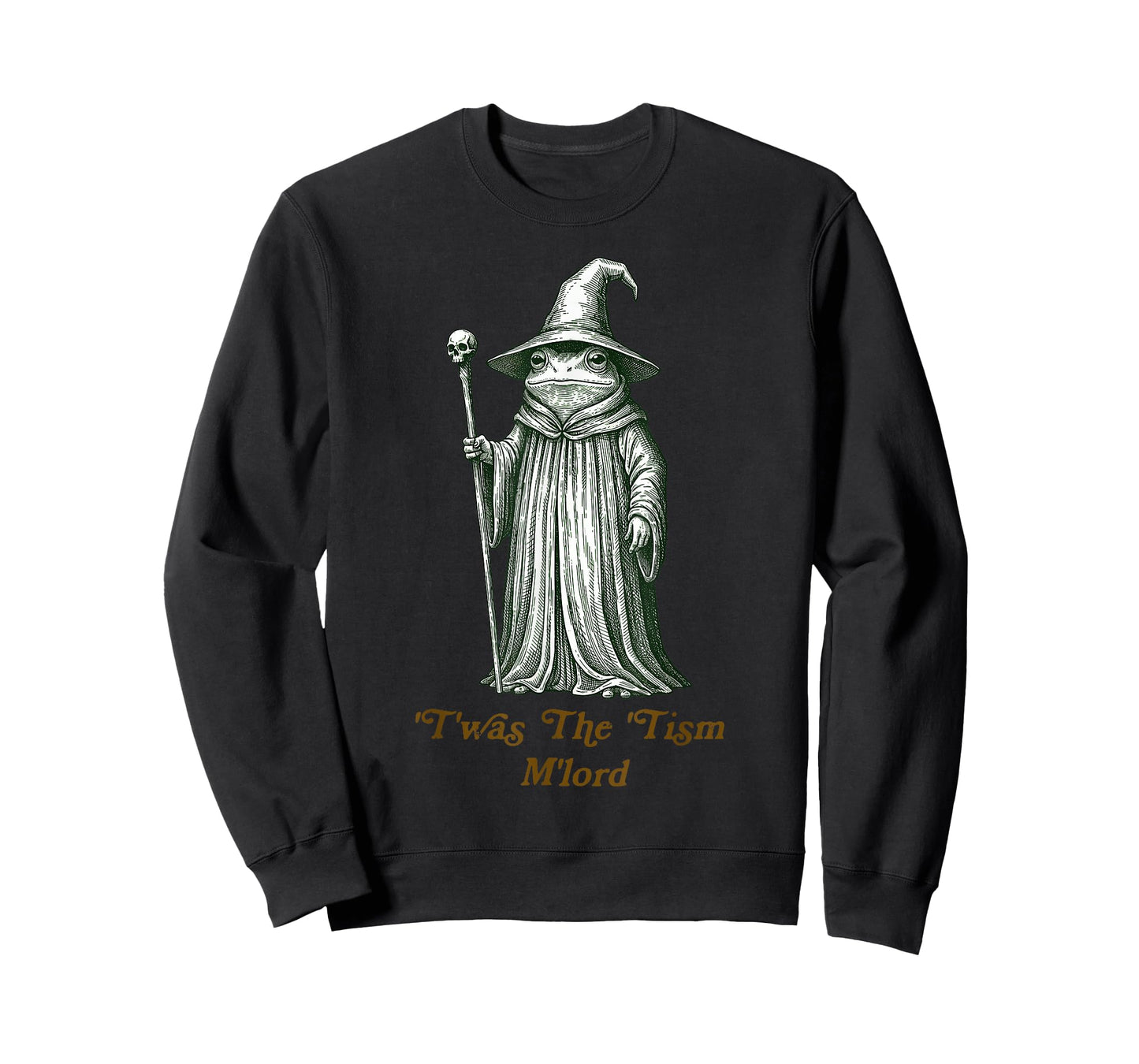 Funny Meme TWAS The Tism M Lord Frog Wizard Autism Warrior T-Shirt