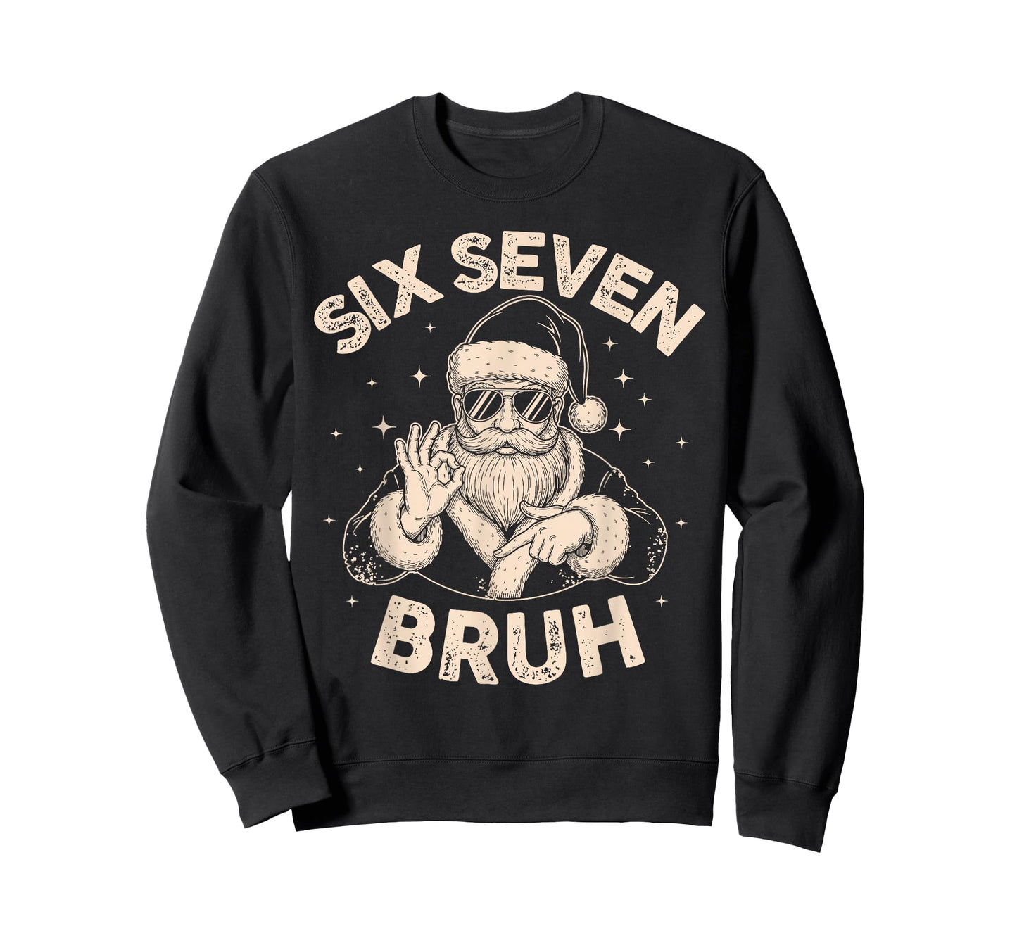 Bruh 67 Christmas Santa Six Seven 6 7 Boys Christmas Pajamas T-Shirt