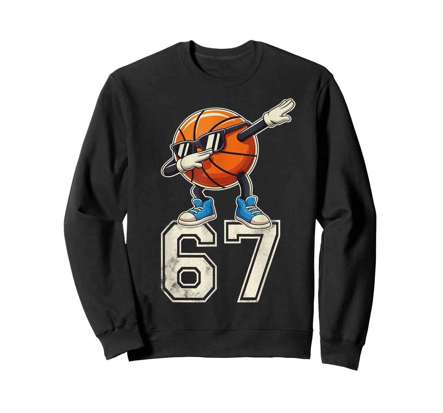 Boys Kids 67 Six Seven Sunglasses Dabbing Basketball Lover T-Shirt