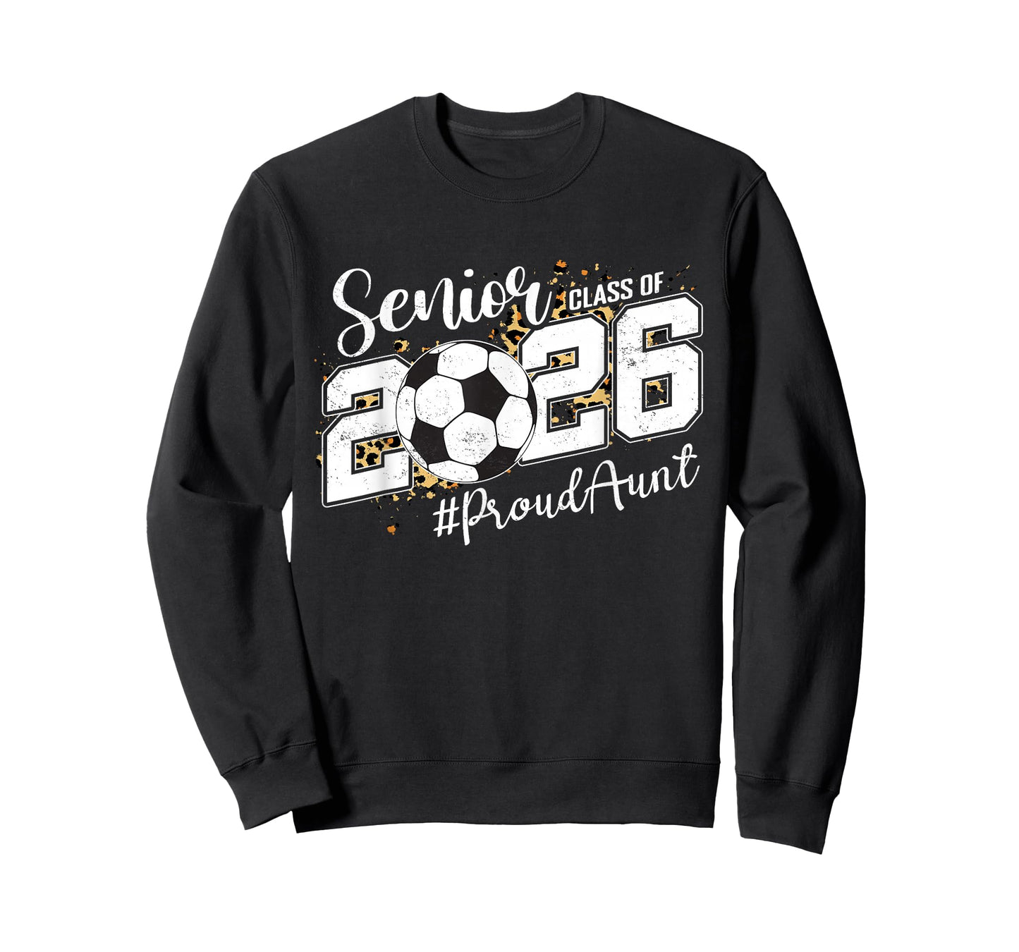 Proud Aunt of A 2026 Senior Soccer Ball Graduation Leopard T-Shirt
