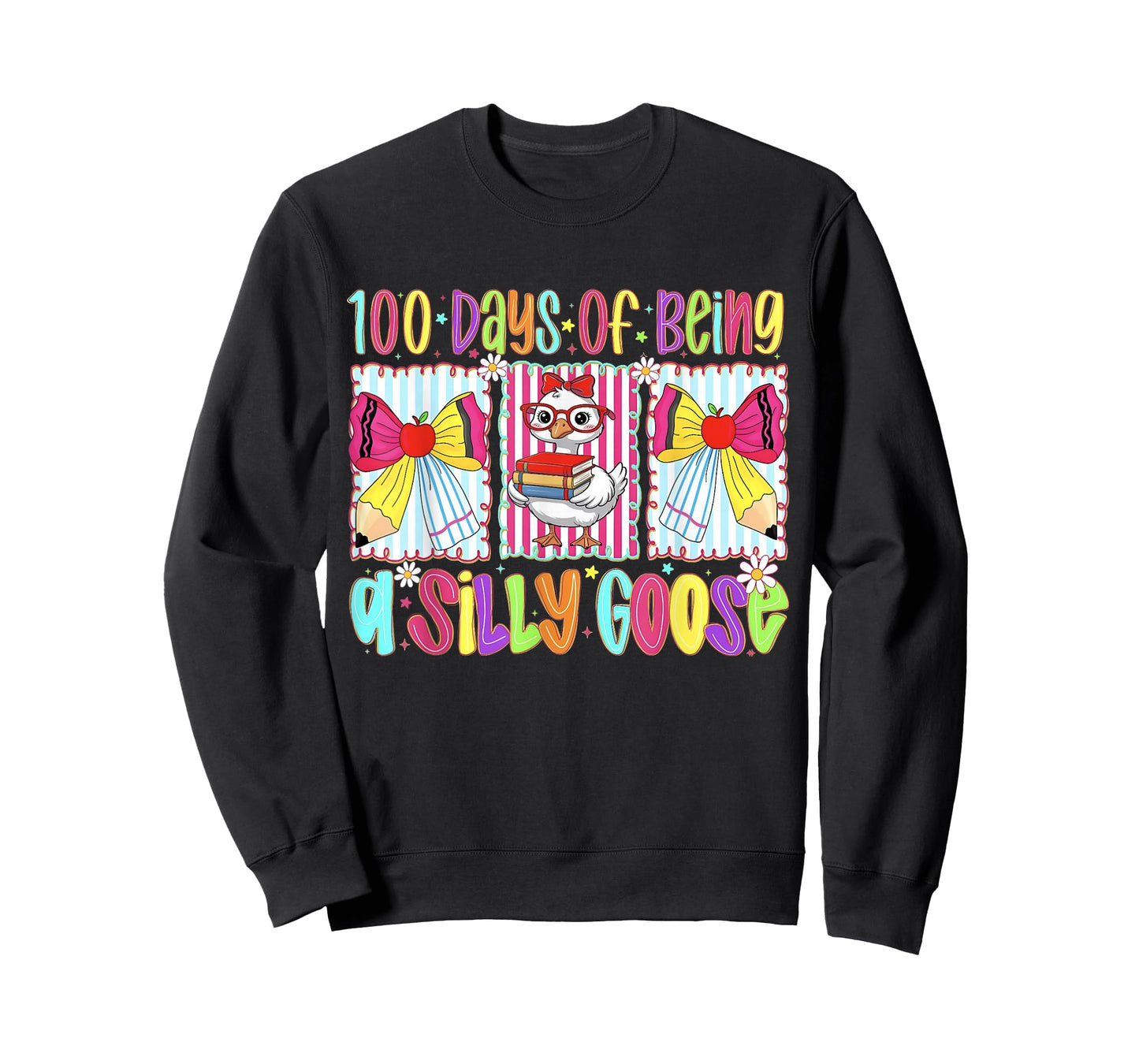 Funny 100 Days of School Being a Goose 100th Day of School T-Shirt