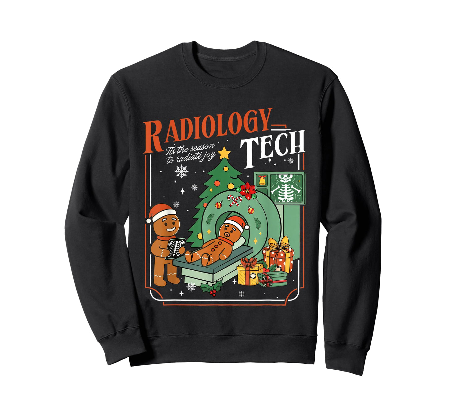 Christmas Rad Tech Radiology Technologist Gingerbread T-Shirt