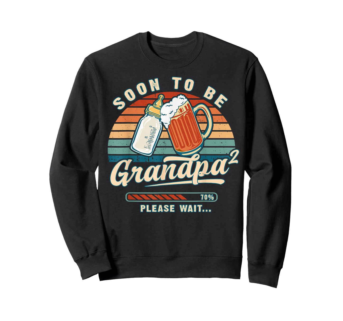 Soon to Be Grandpa 2 Again Please Wait Baby Reveal T-Shirt