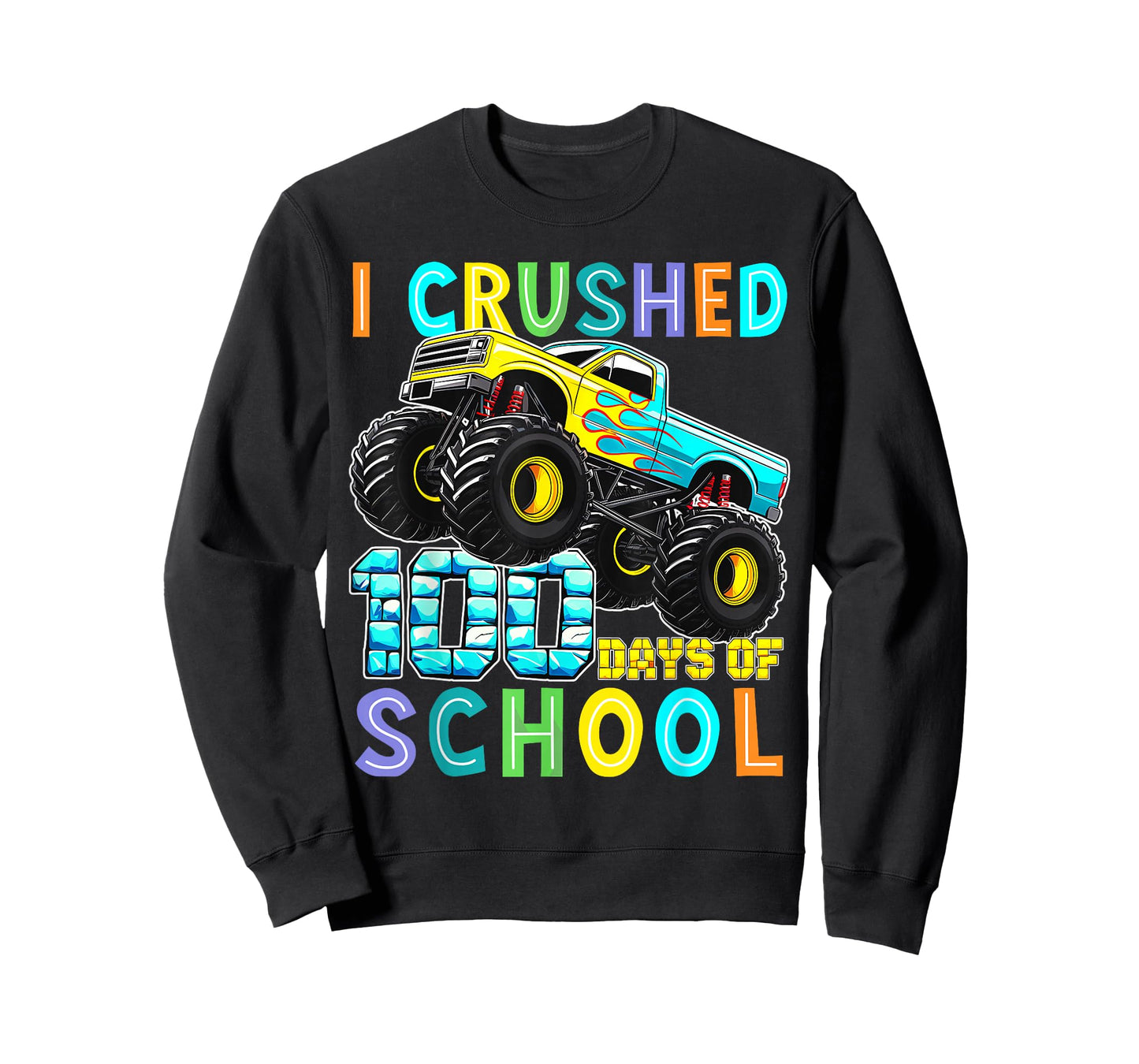 I Crushed 100th Day of School Kids Boys 100 Days of School T-Shirt