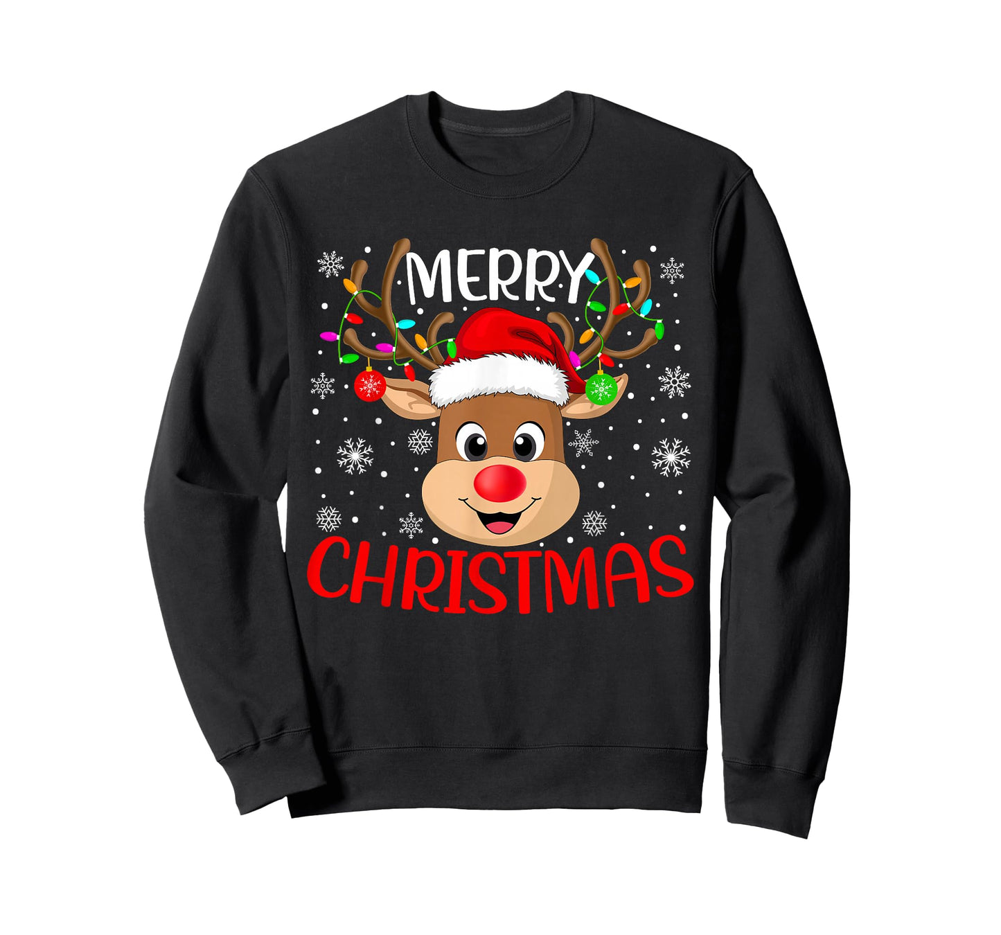 Merry Christmas Reindeer Xmas Family Matching Men Women Kids T-Shirt