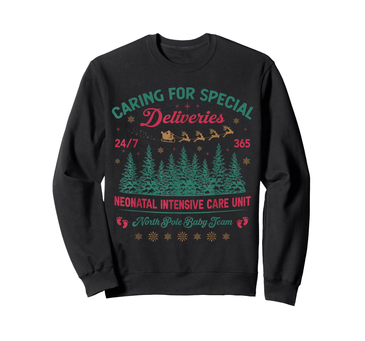 Funny Caring for Special Deliveries Special Care NICU Xmas T-Shirt