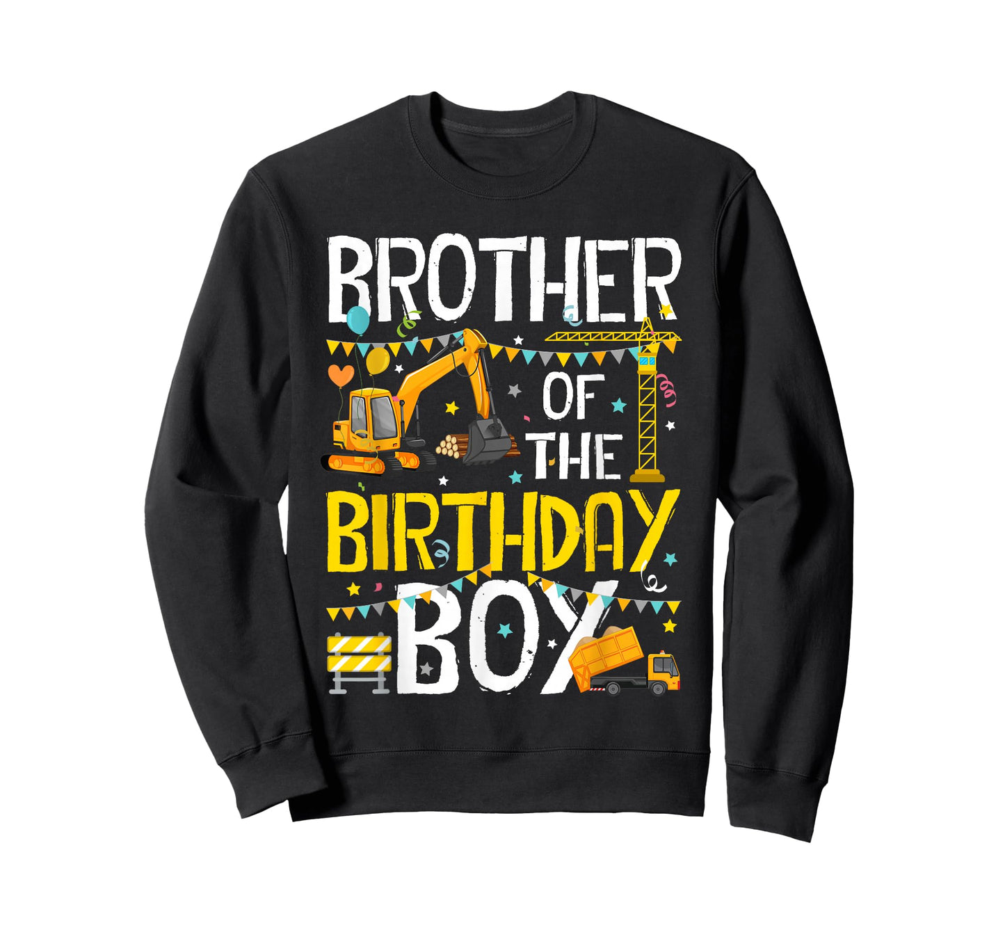 Brother of The Birthday Boy Construction Worker Birthday T-Shirt