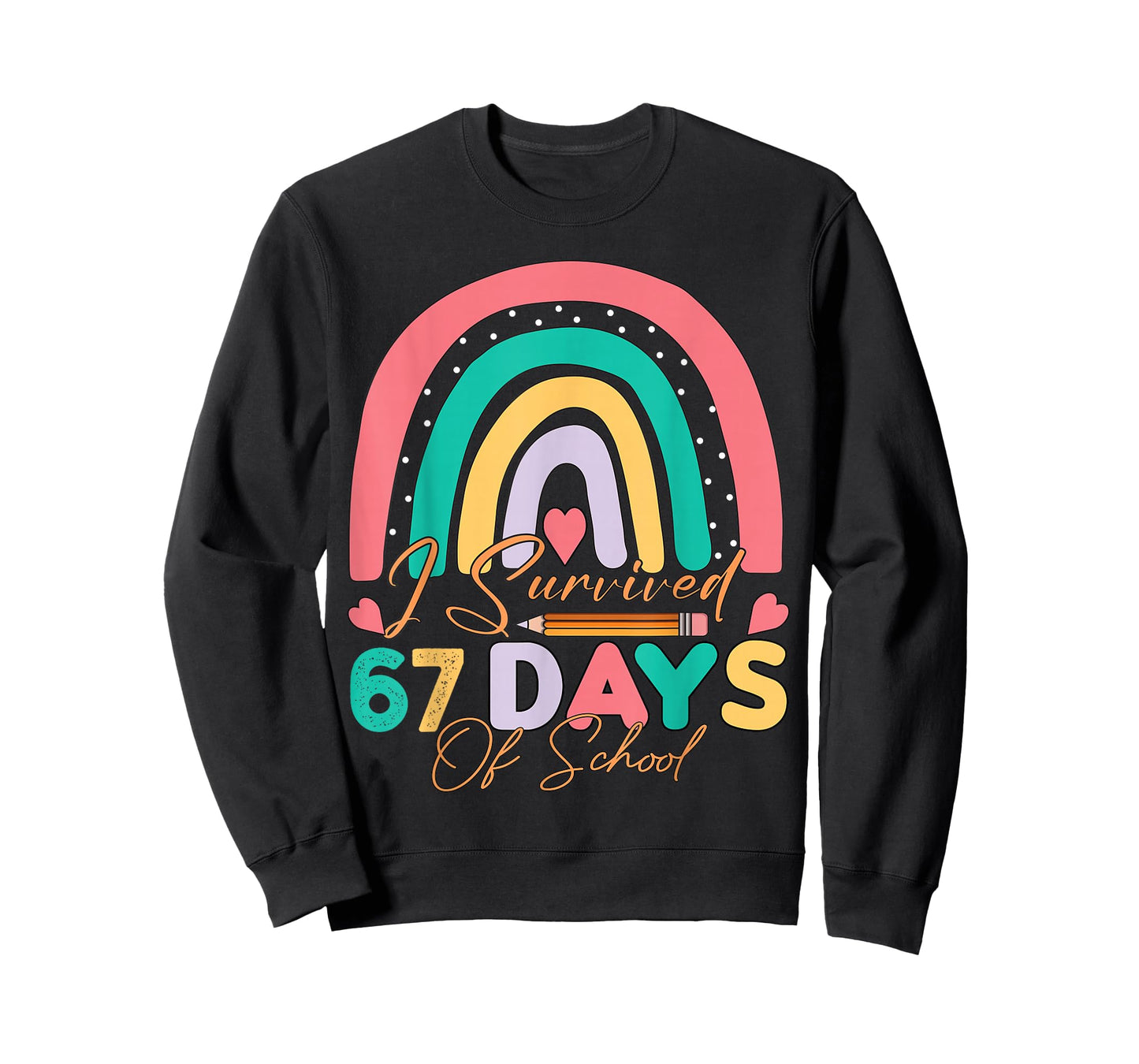 I Survived 67 Days of School Bruh Students Six Seven Funny T-Shirt