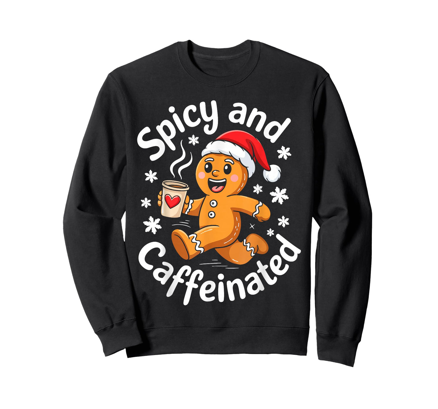 Spicy and Caffeinated Shirt Men Women Gingerbread Christmas T-Shirt