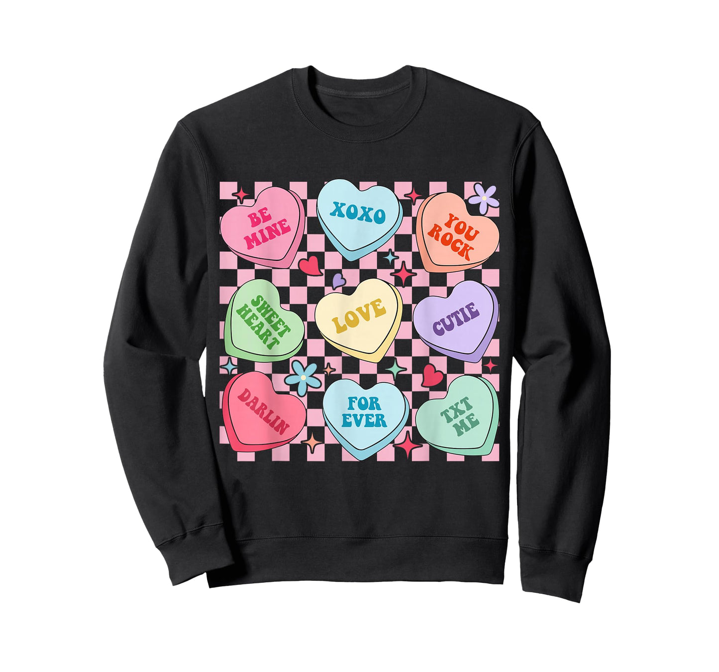 Candy Sweet Hearts Love Valentines Women Girls Kids T-Shirt
