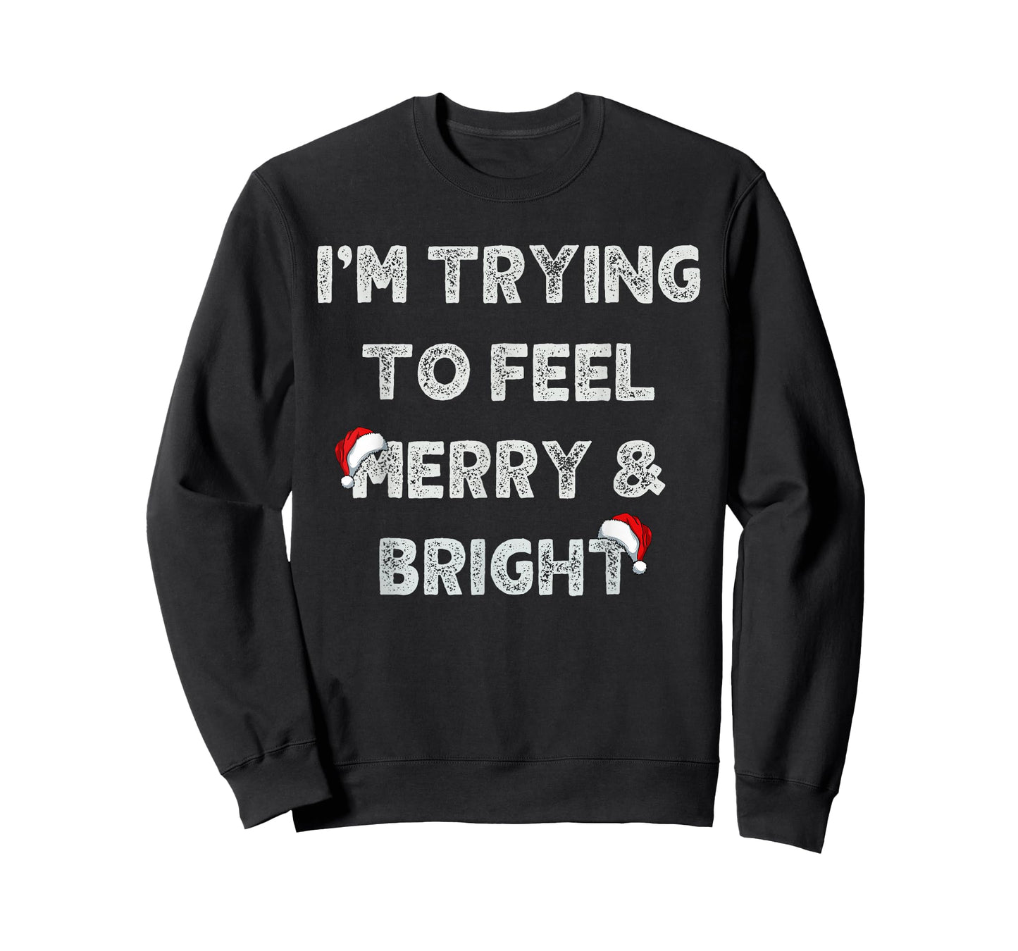 Funny I'm Trying to Feel Merry and Bright Matching Couples T-Shirt