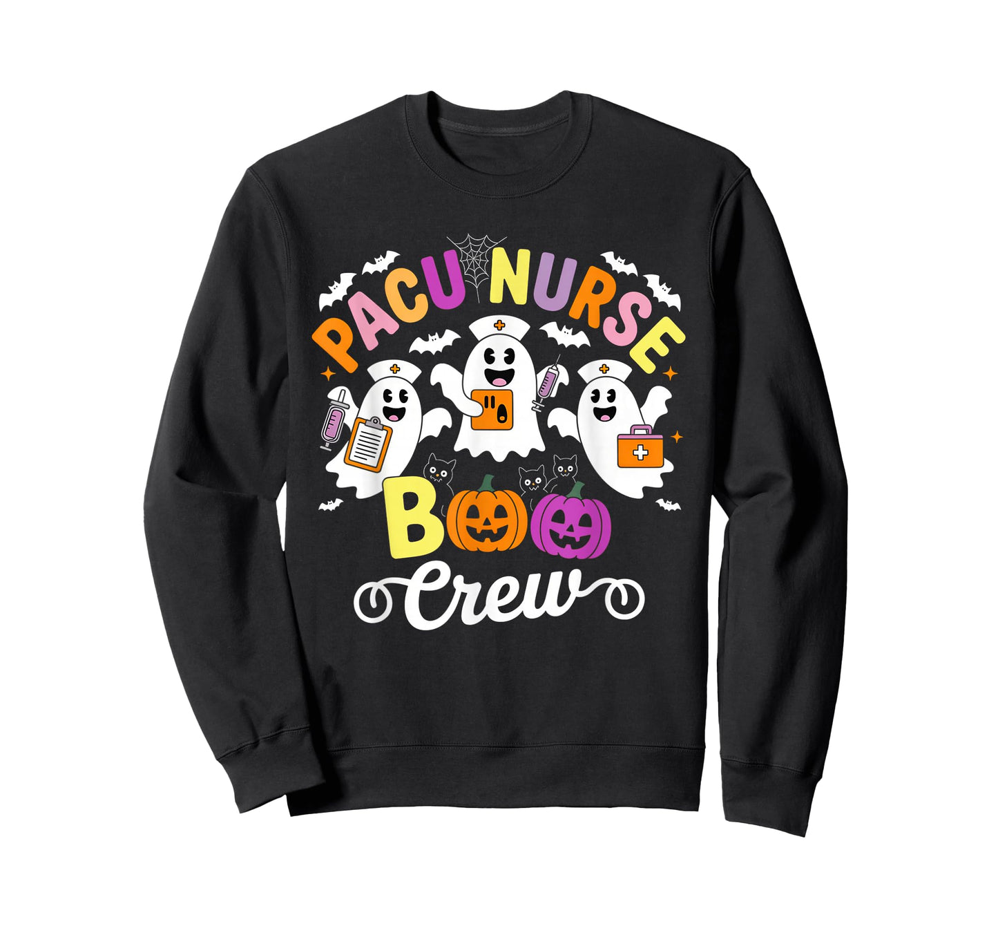 Pacu Boo Crew Costume Funny Nurse Ghost Halloween T-Shirt