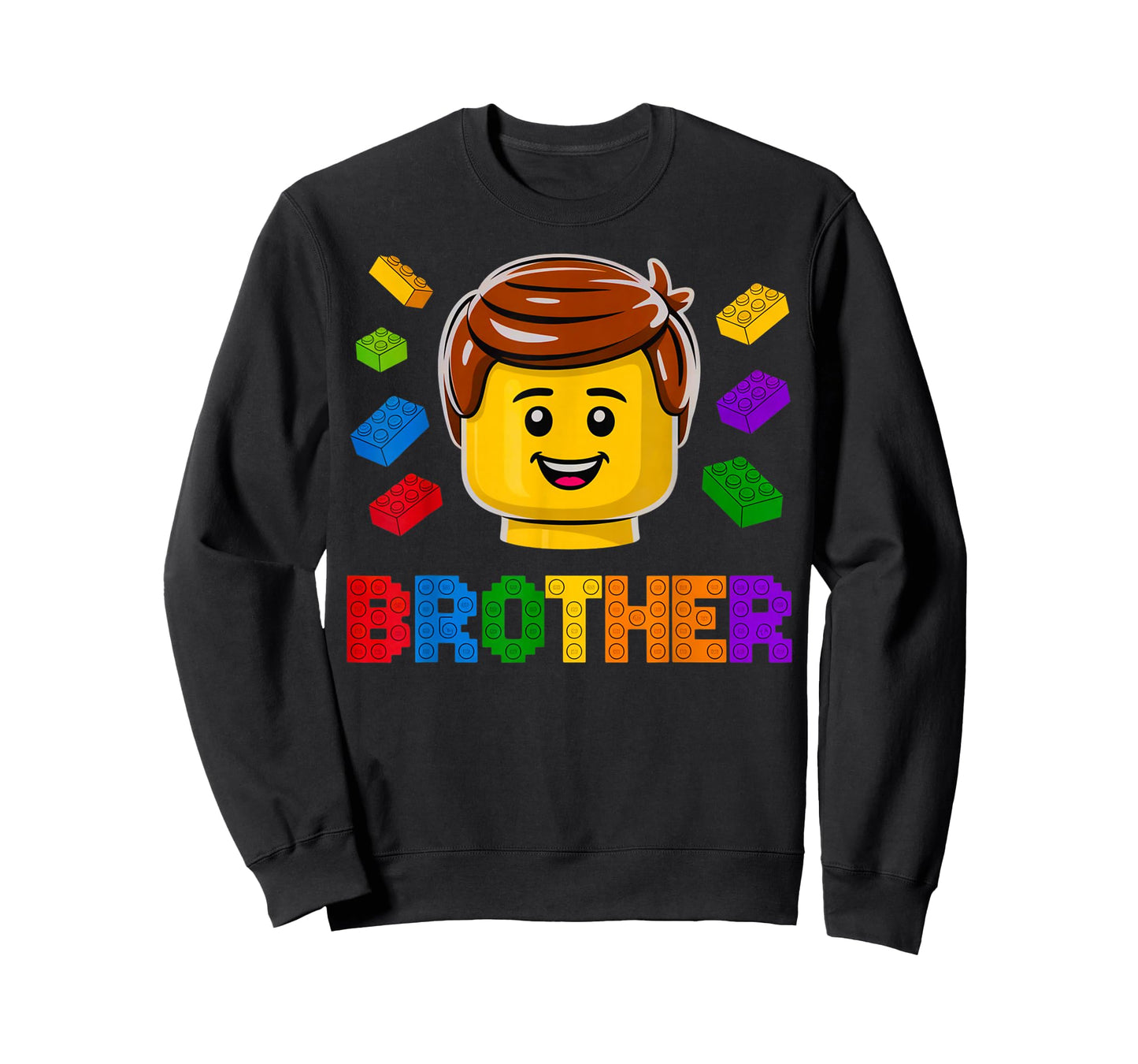Family Brother Master Builder Building Brick Blocks Boy Kids T-Shirt