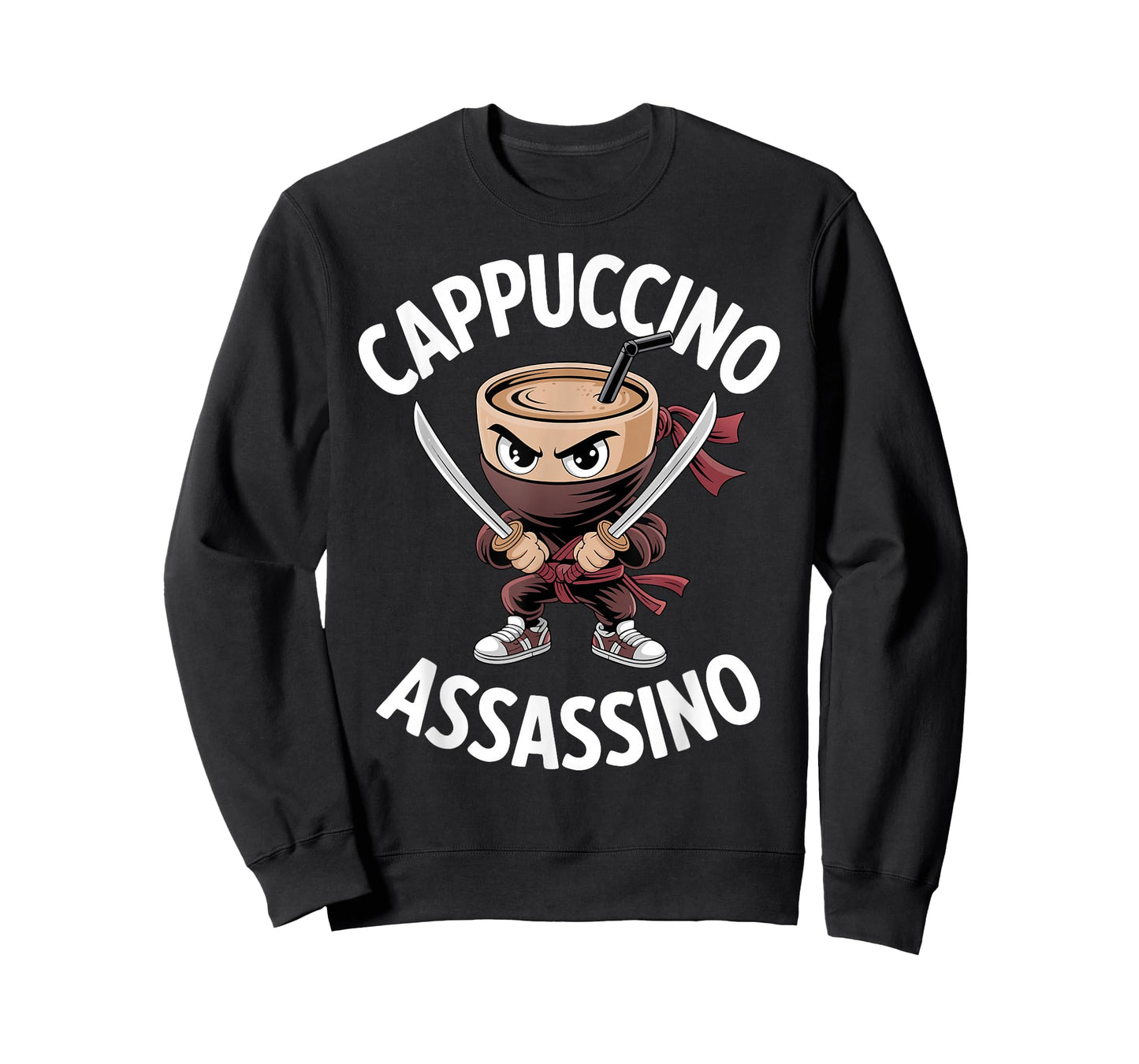 Kids Meme Italian Brainrot Cappuccino Assassino Funny Coffee T-Shirt