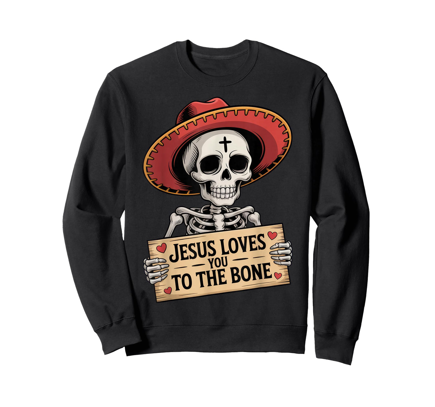 Jesus Loves You to The Bone Skeleton Humor Halloween Vibe T-Shirt