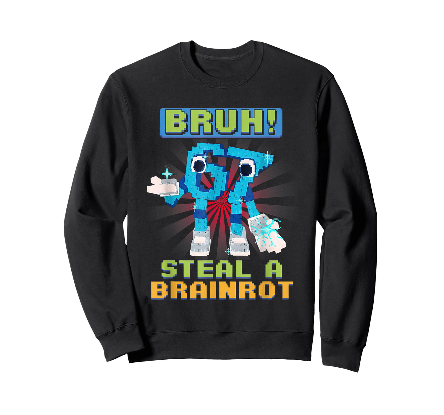 Funny Pixel Meme Bruh 67 Steal a Brainrot T-Shirt