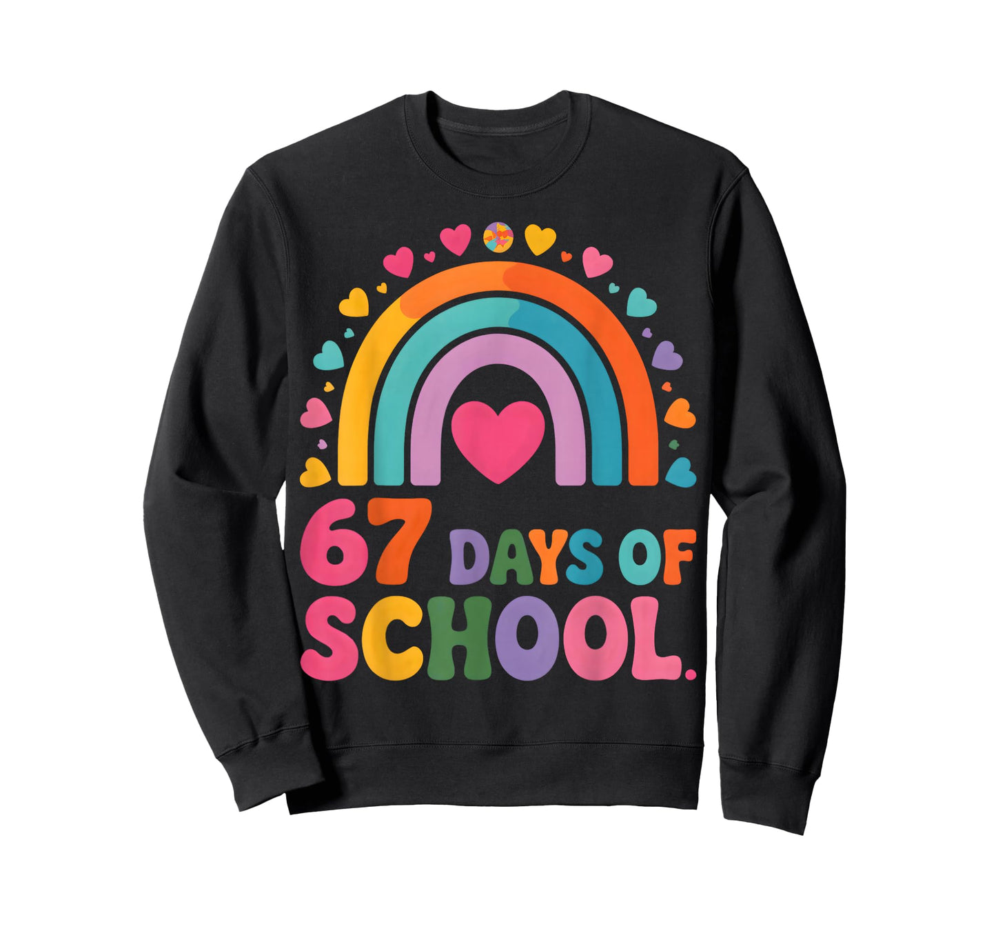I Survived 67 Days of School Tie Die Rainbow Lovers Girls T-Shirt