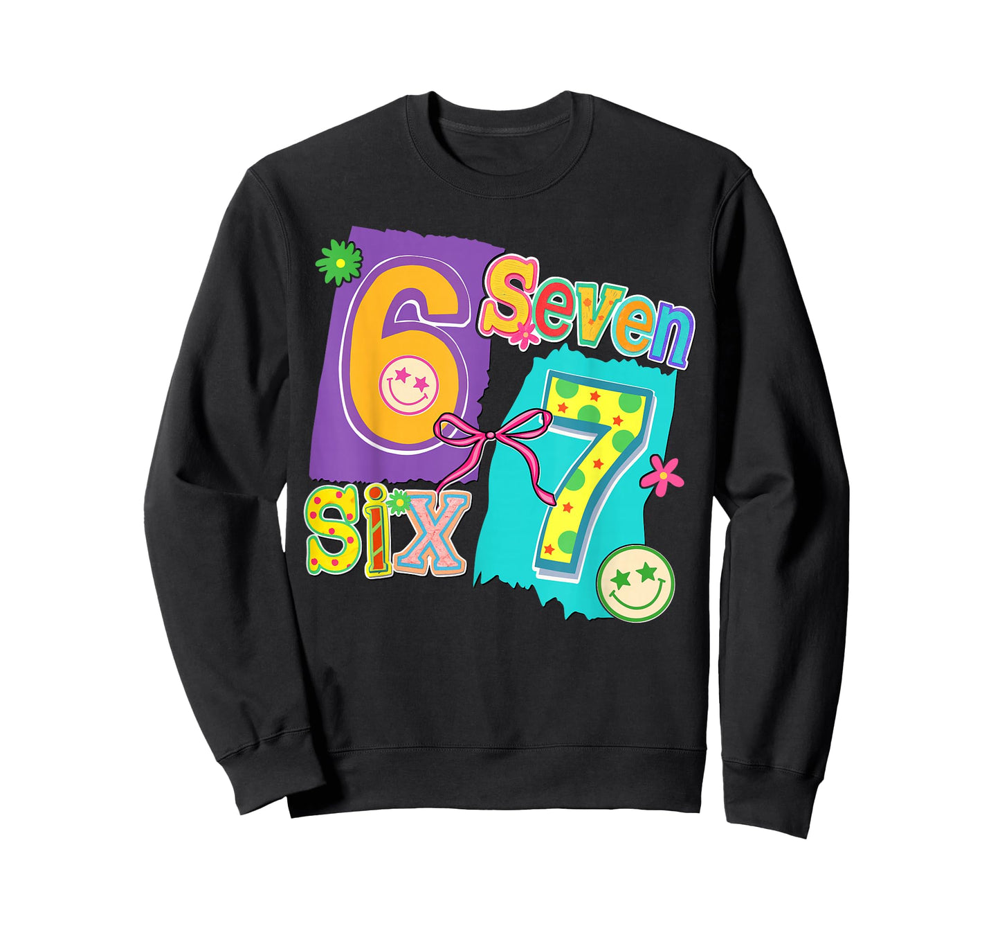 Funny Six Seven 6 7 Meme 67 Design for Women Girls Kids T-Shirt