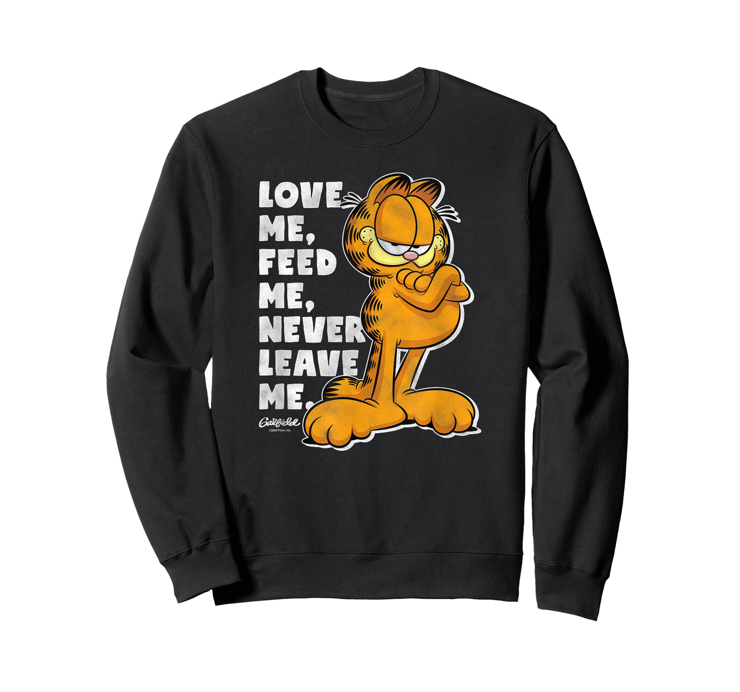 Garfield Love Me Feed Me Never Leave Me Funny Cat Cartoon T-Shirt