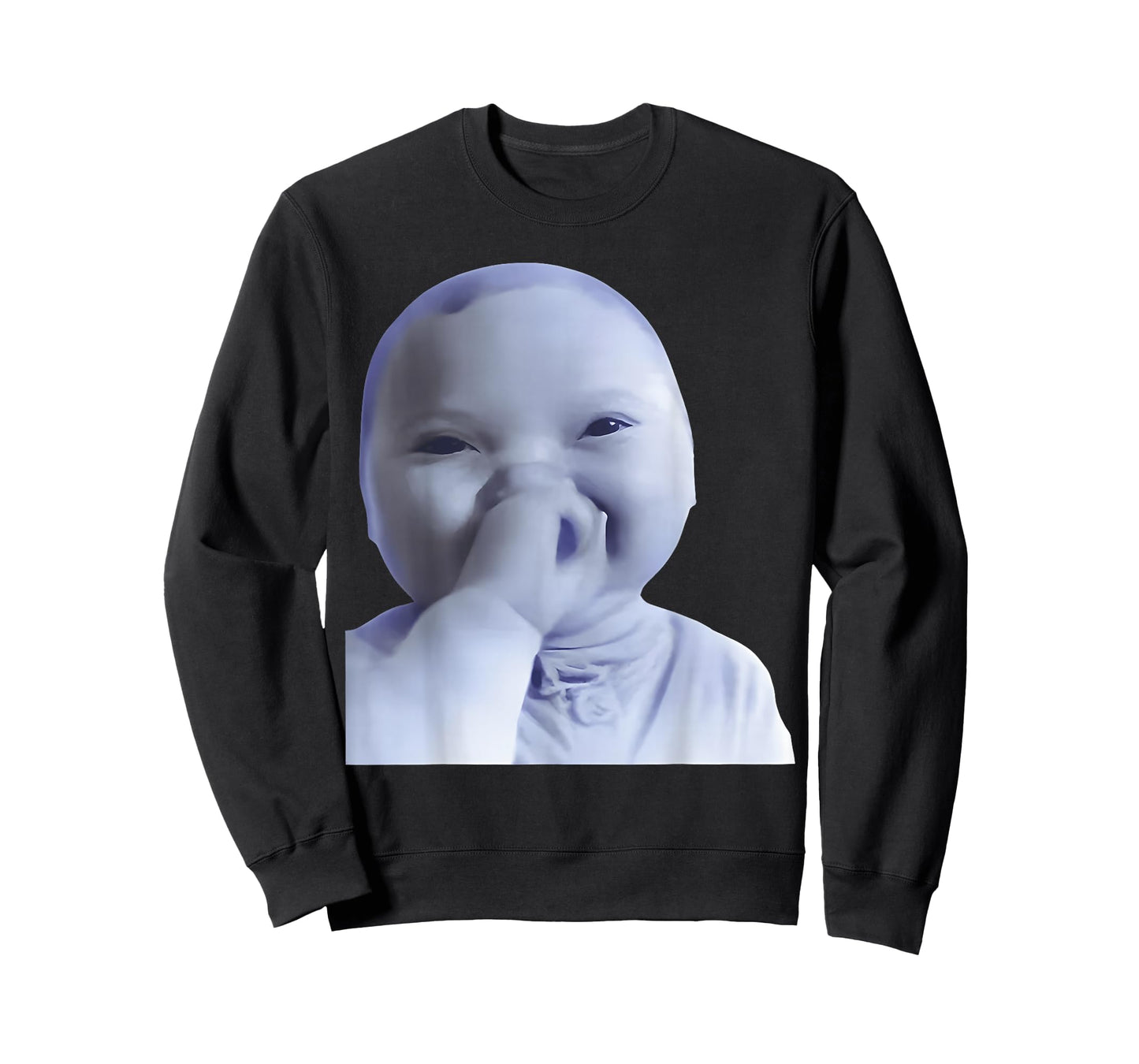 Funny Holding Back A Laugh Ai Baby Laughing Meme T-Shirt