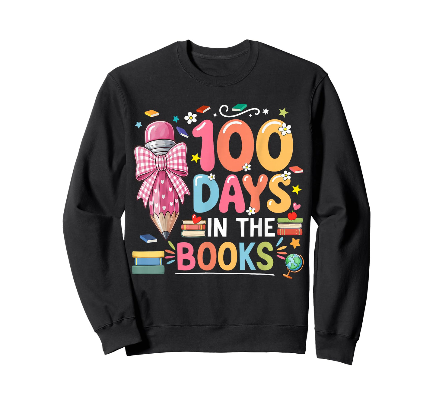 100th Day of School Teacher Floral 100 Days in The Books T-Shirt