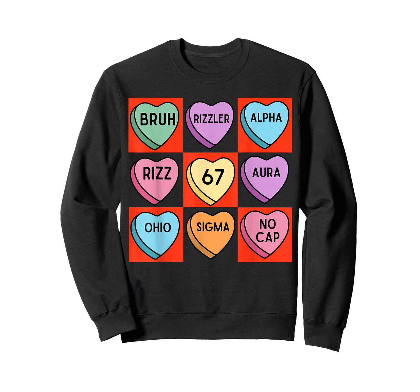 Brain Rot Valentine's - Funny 67 Valentine's Rizz, No Cap T-Shirt