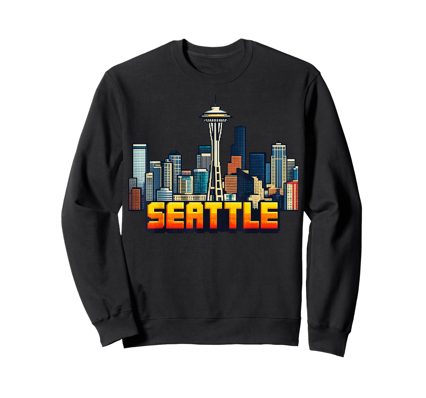 Seattle 8-Bit Retro Video Arcade Gamer Style Gaming 80s T-Shirt
